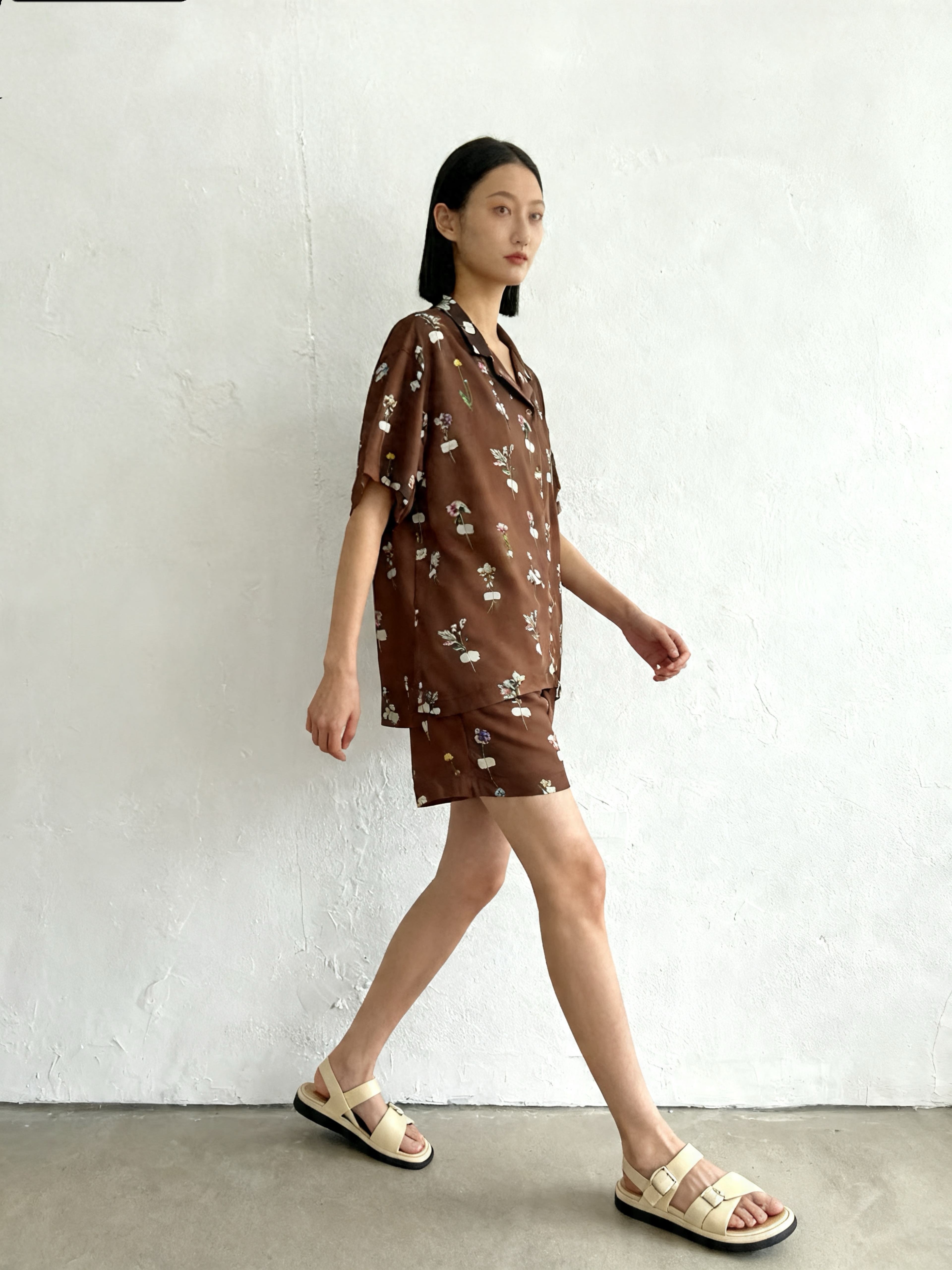 030426/FLORAL PRINT POCKET SHORTS 