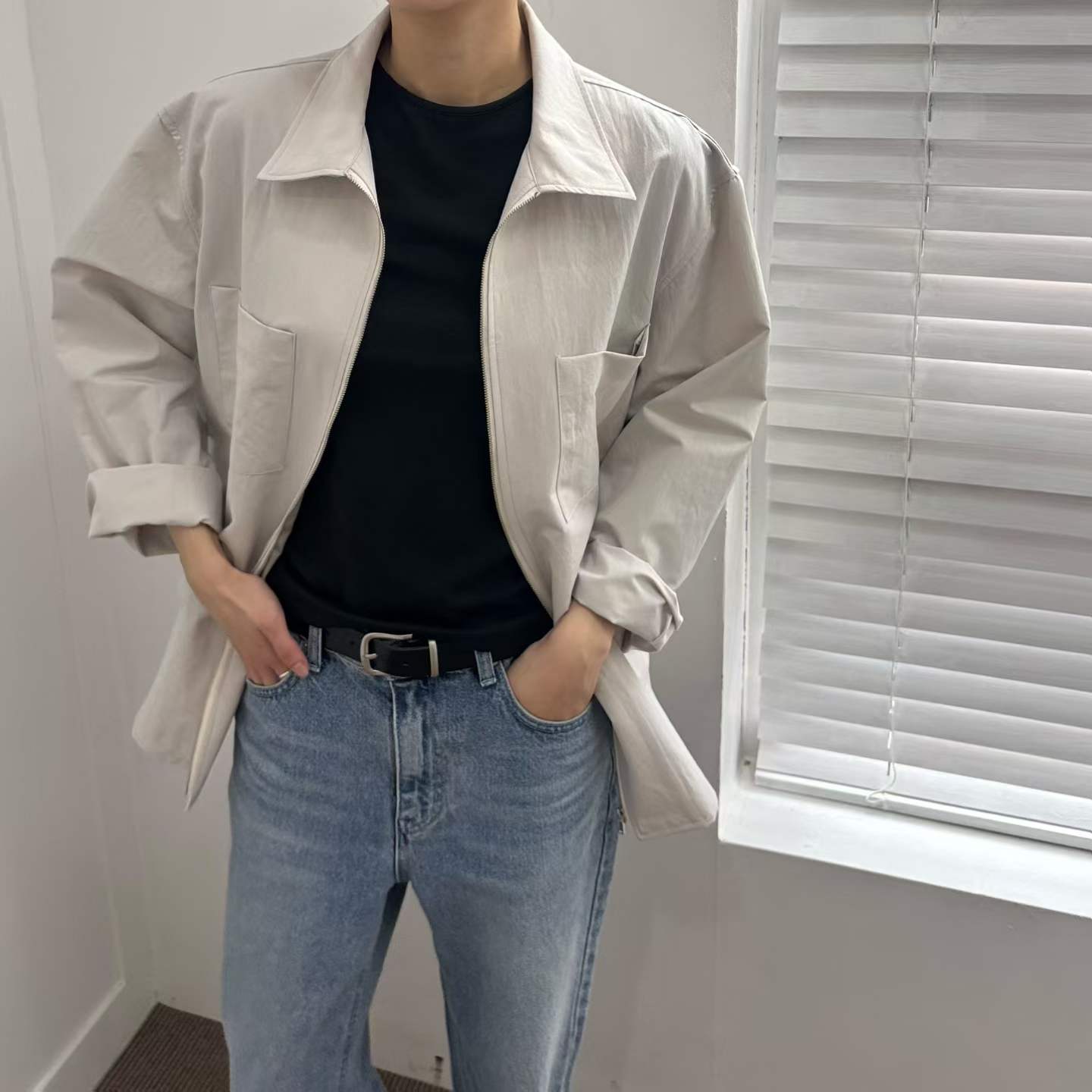 FINNEGAN ZIP UP COLLARED JACKET