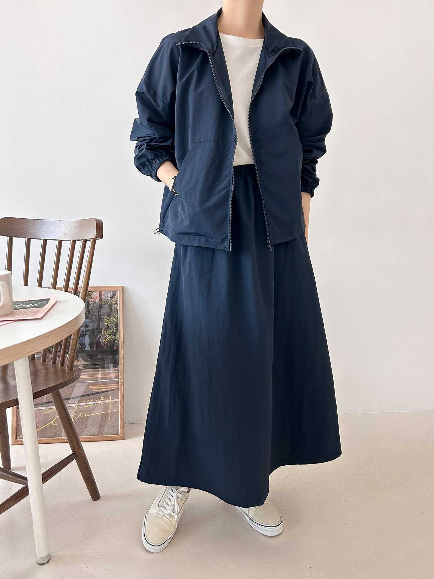 ELIANA ZIP UP WINDBREAK SKIRT SET