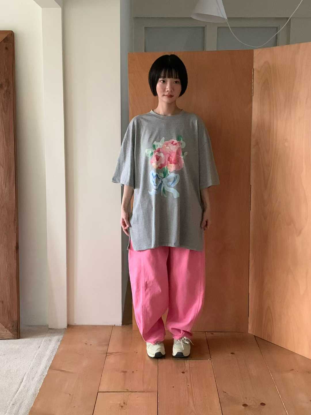 ELODIE FLOWER BOUQUET OVERSIZED TEE