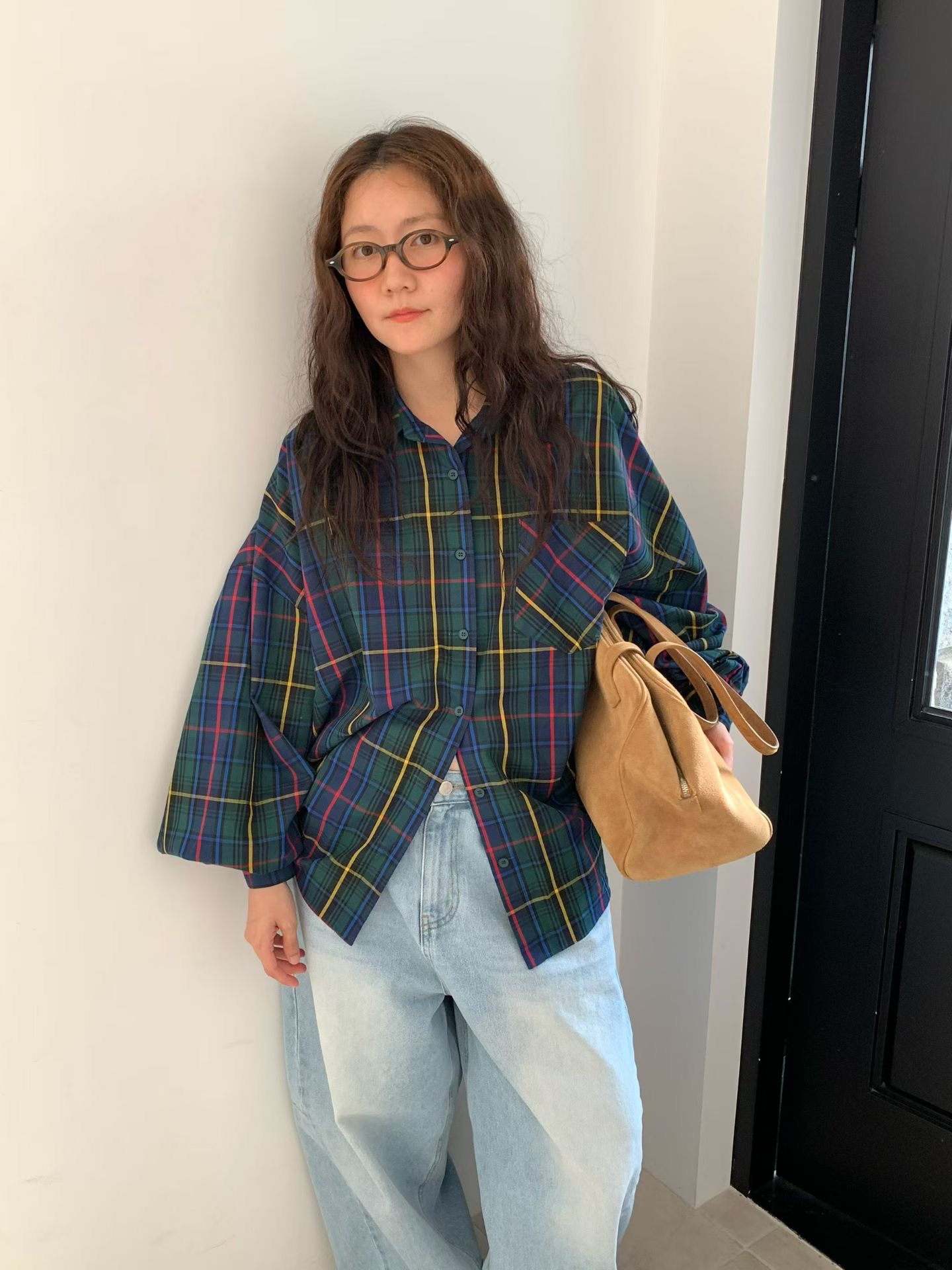 VP16 / OVERSIZED TARTAN PLAID SHIRT