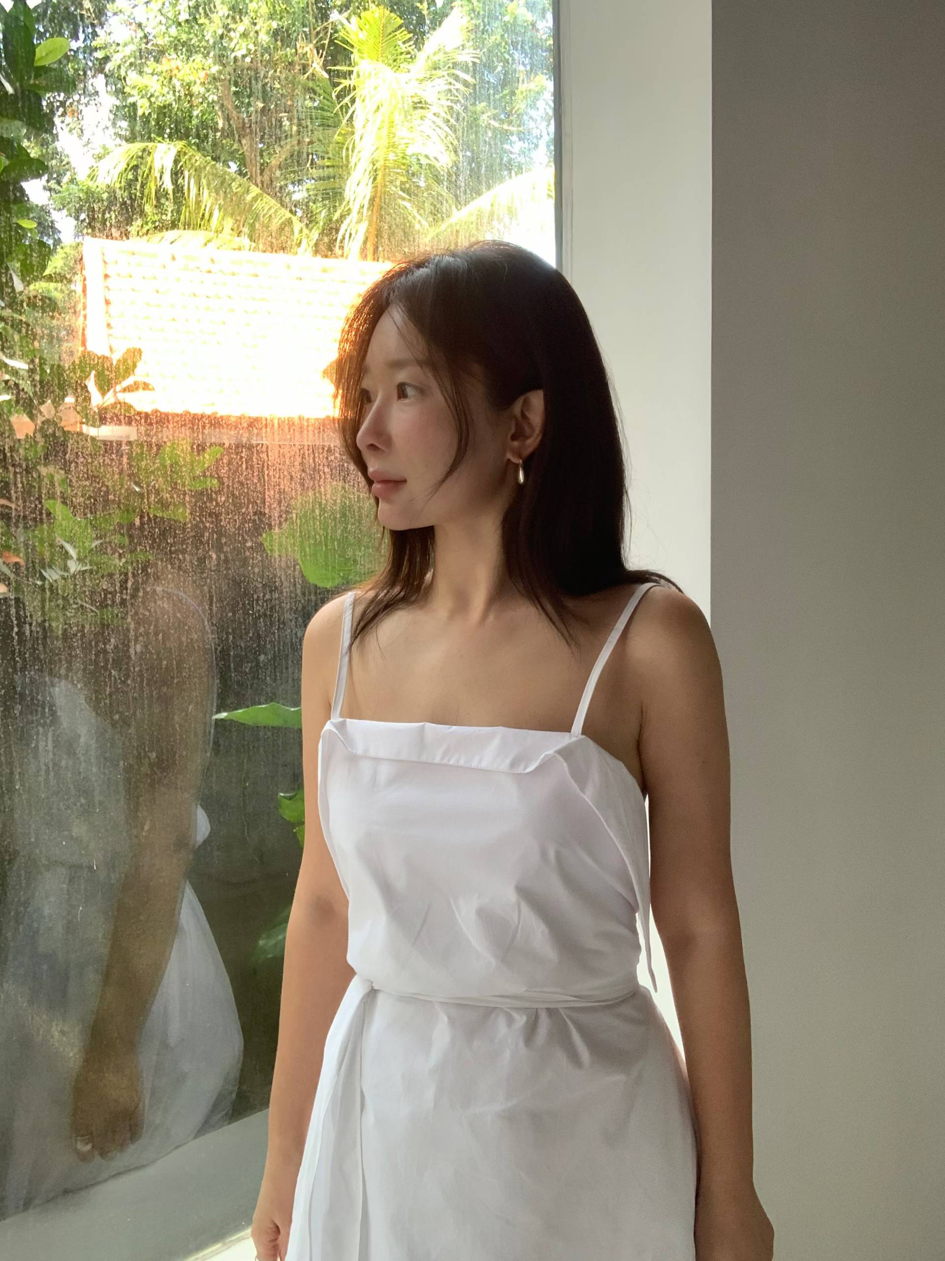 FERNANDA MINIMALIST FLAP MAXI SPAGHETTI DRESS