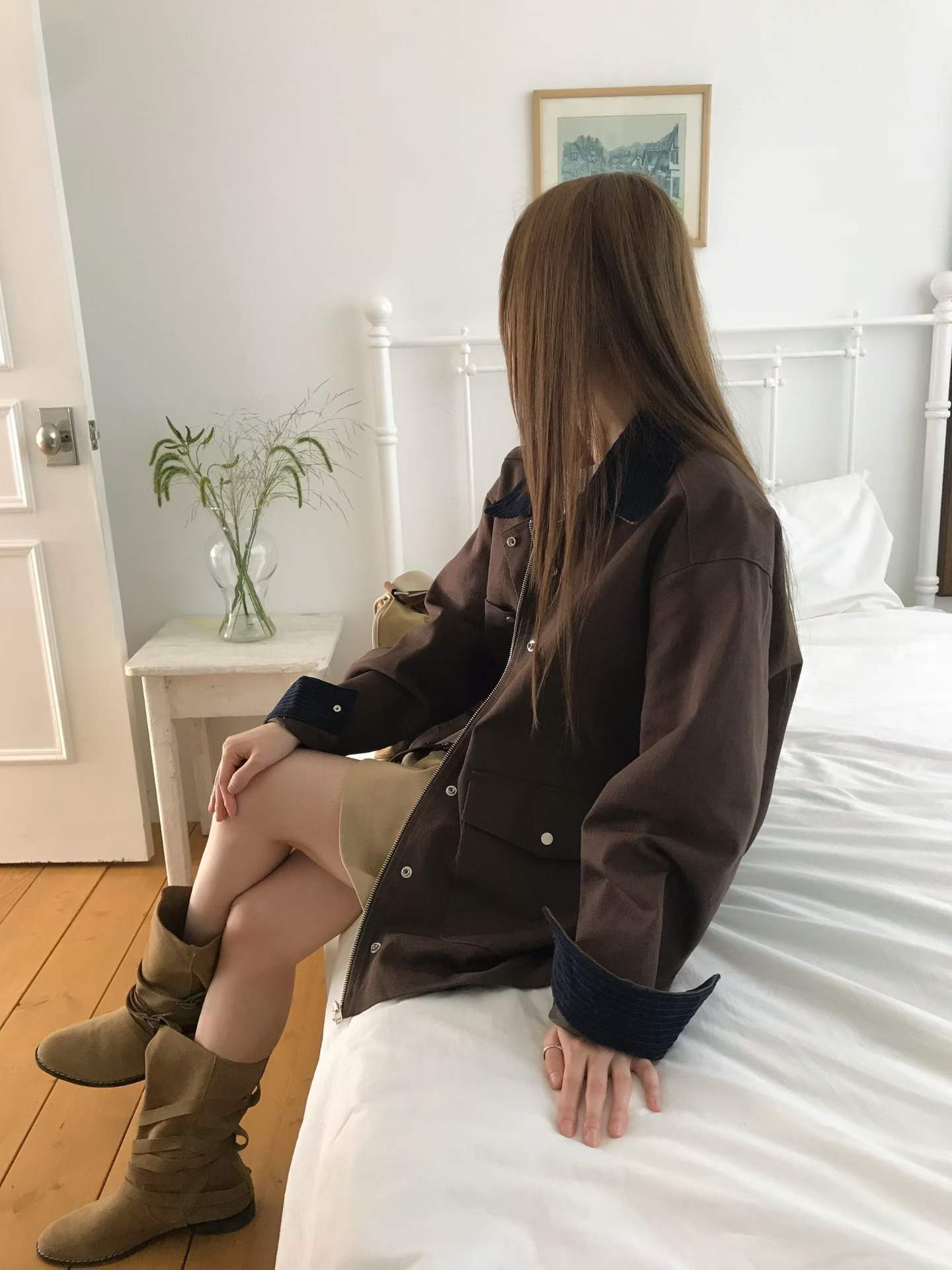 FANCHON CORDUROY COLLAR ARMY JACKET