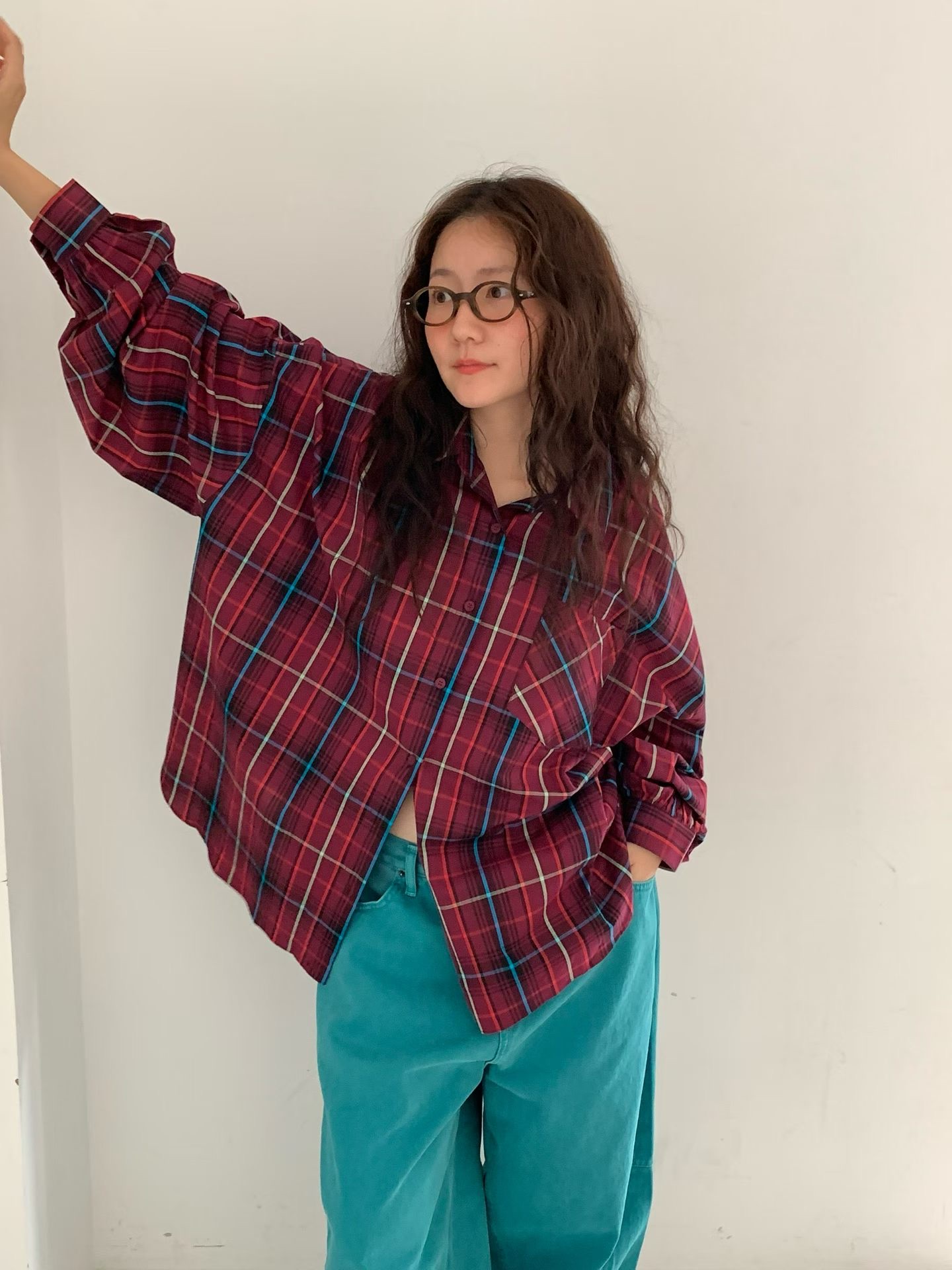 VP16 / OVERSIZED TARTAN PLAID SHIRT