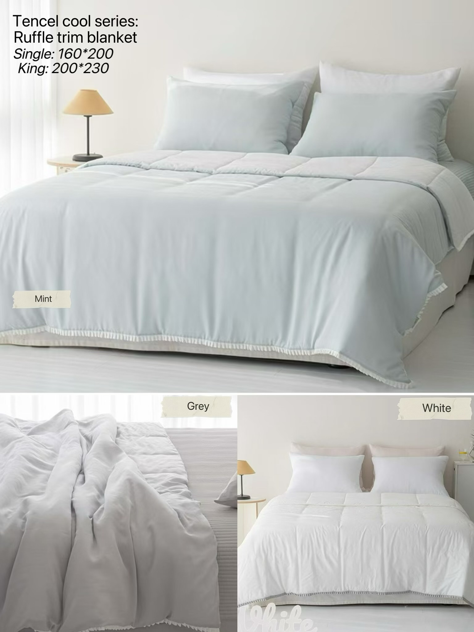 BK01 / Ruffle Trim Blanket