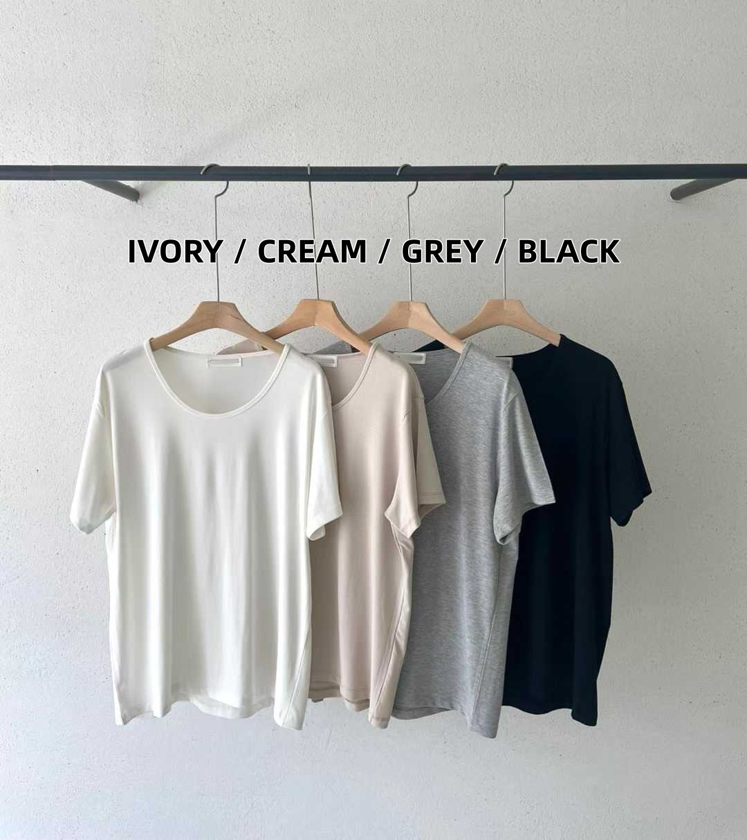 DARSI SCOOP NECK BASIC TEE