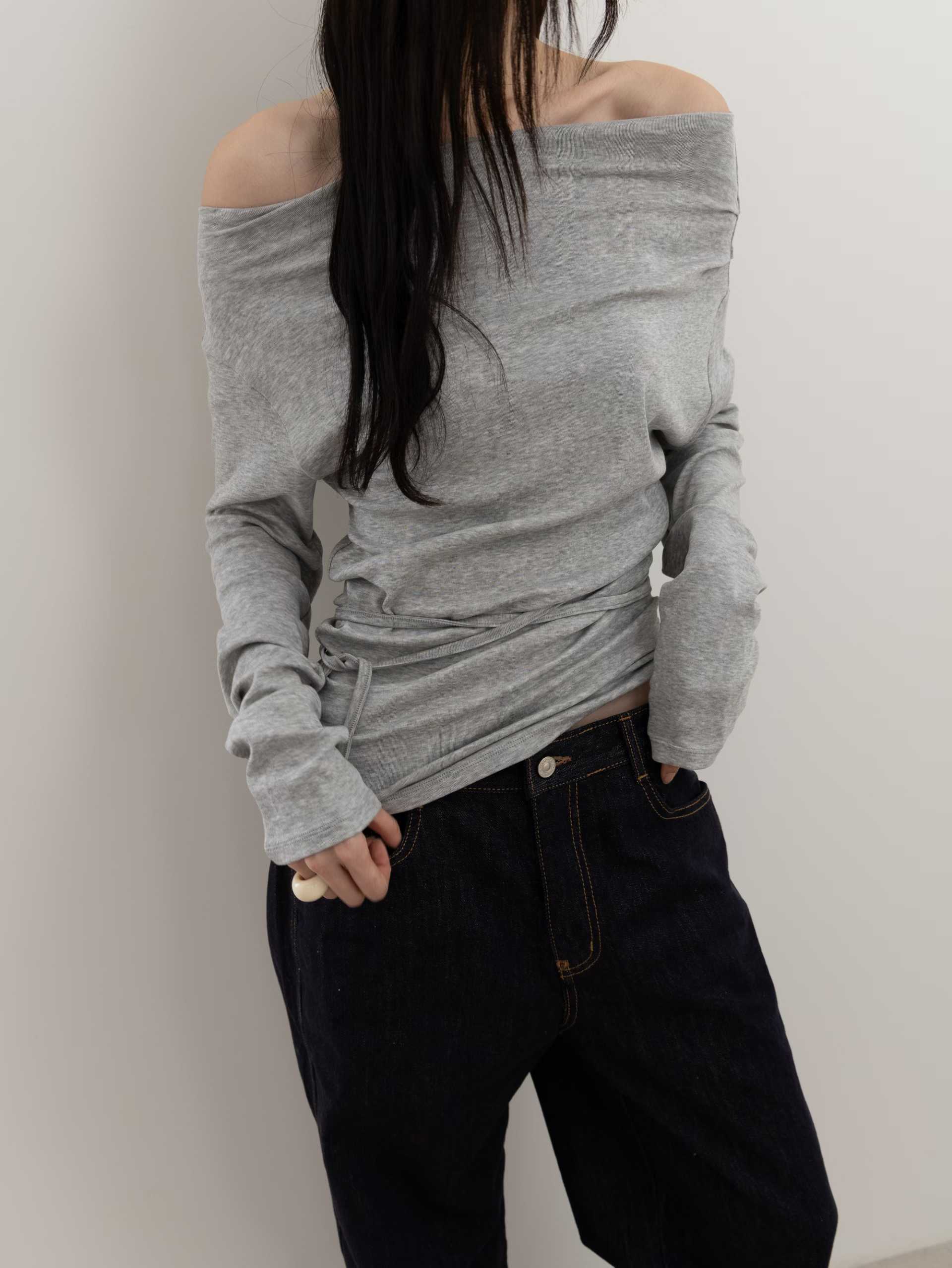 DAYLEN WIDE-NECK TIE PULLOVER