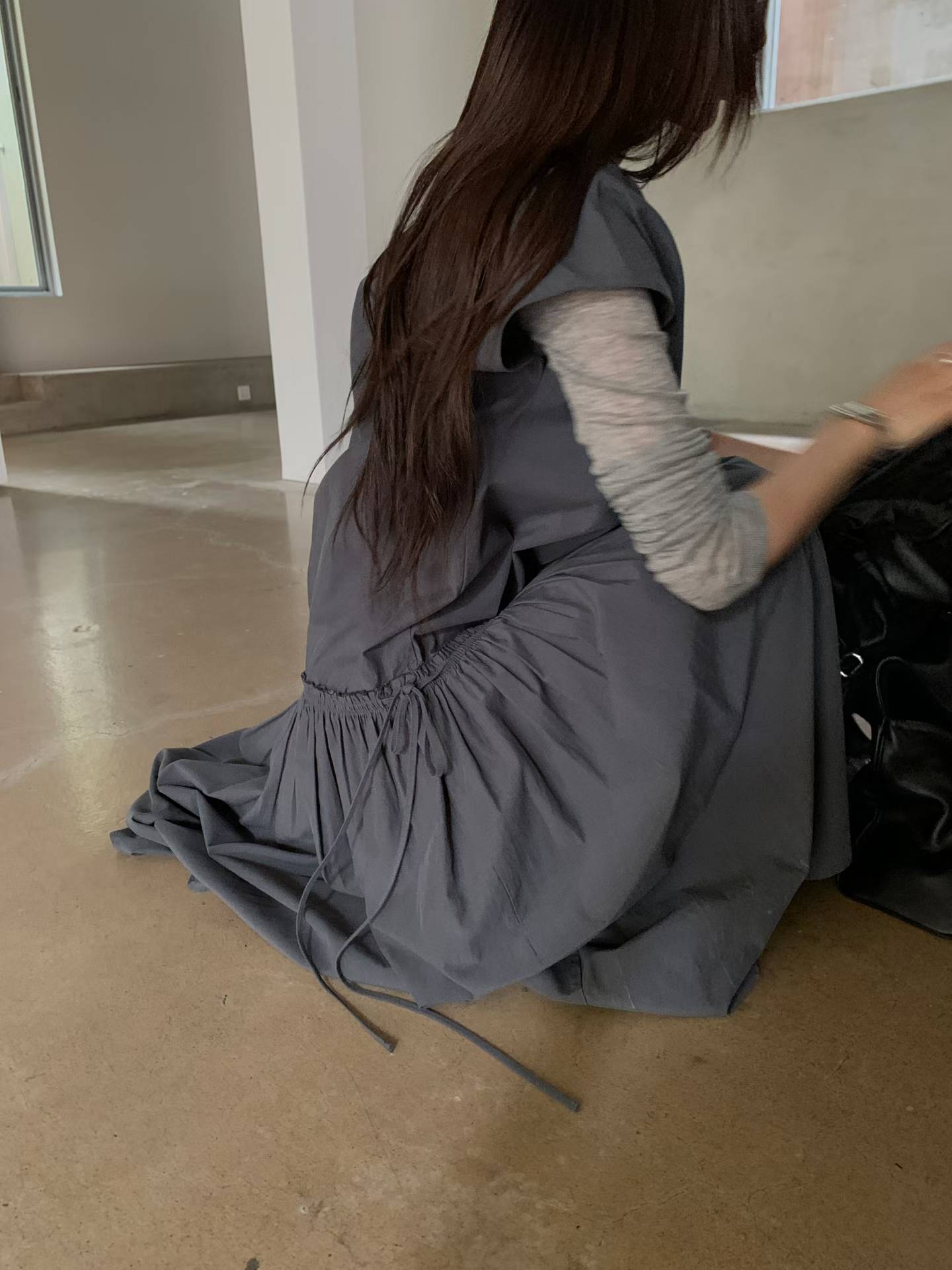FREYA DROP WAIST CAP SLEEVES DRESS