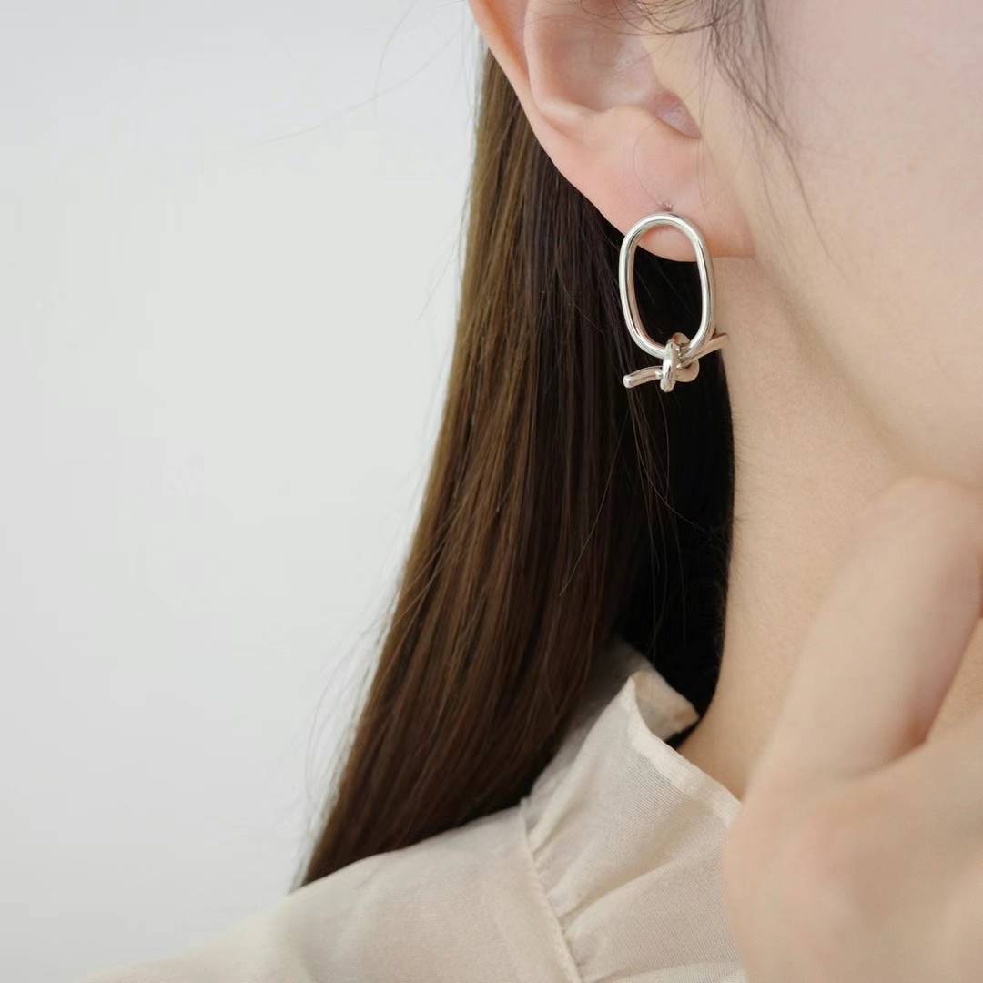 Bellini oblong knot earrings