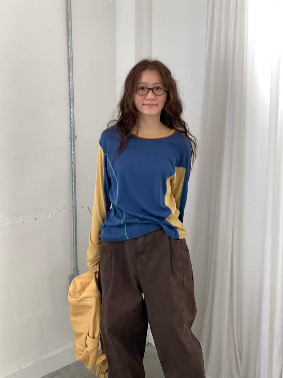 ELORA TWO TONE PANEL PULLOVER