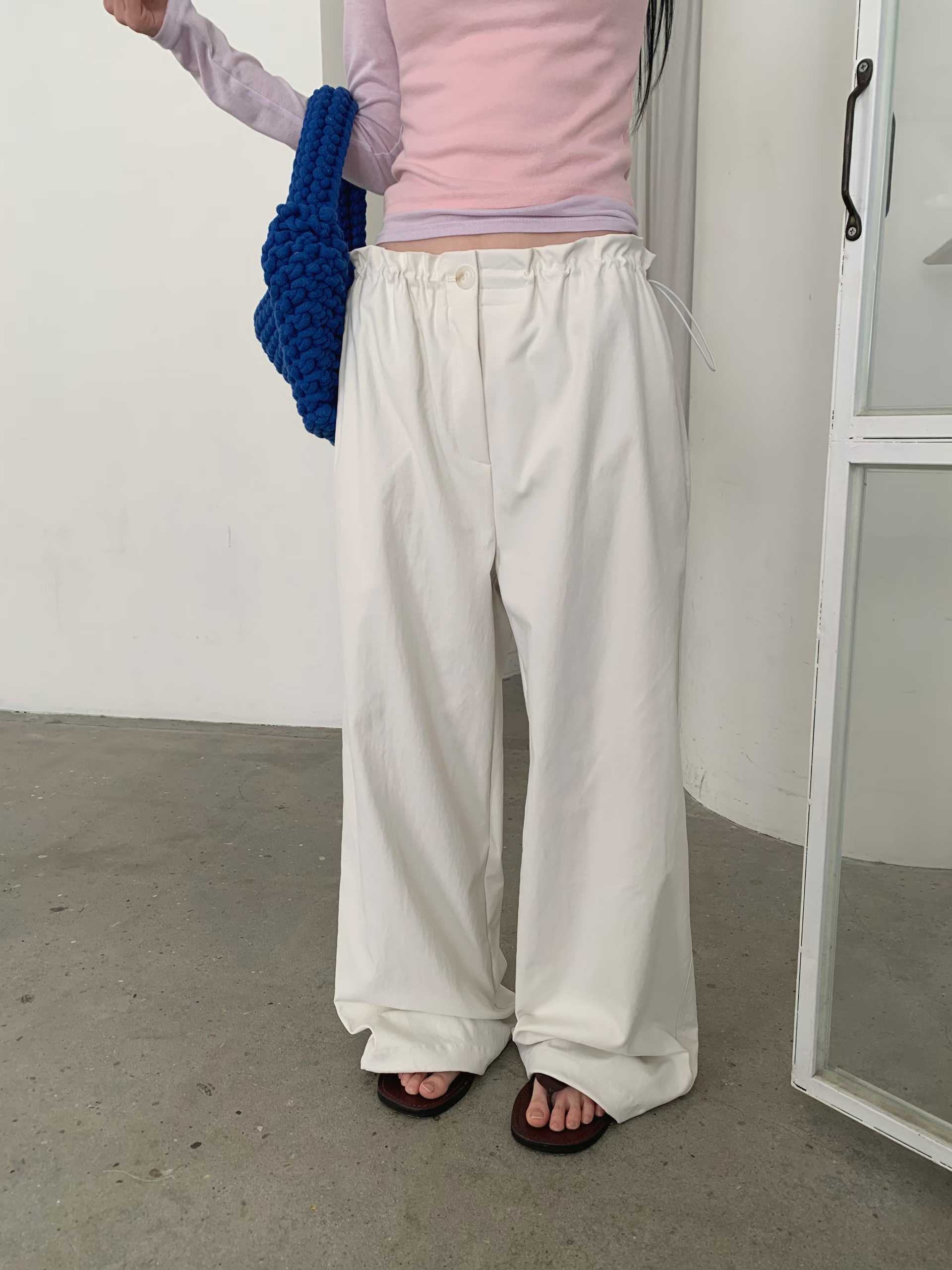 ELLA TOGGLE WAIST BAGGY TROUSERS