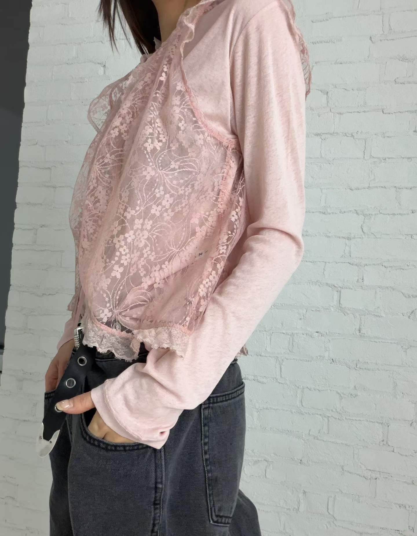 EVER CAP SLEEVES LACE VEST