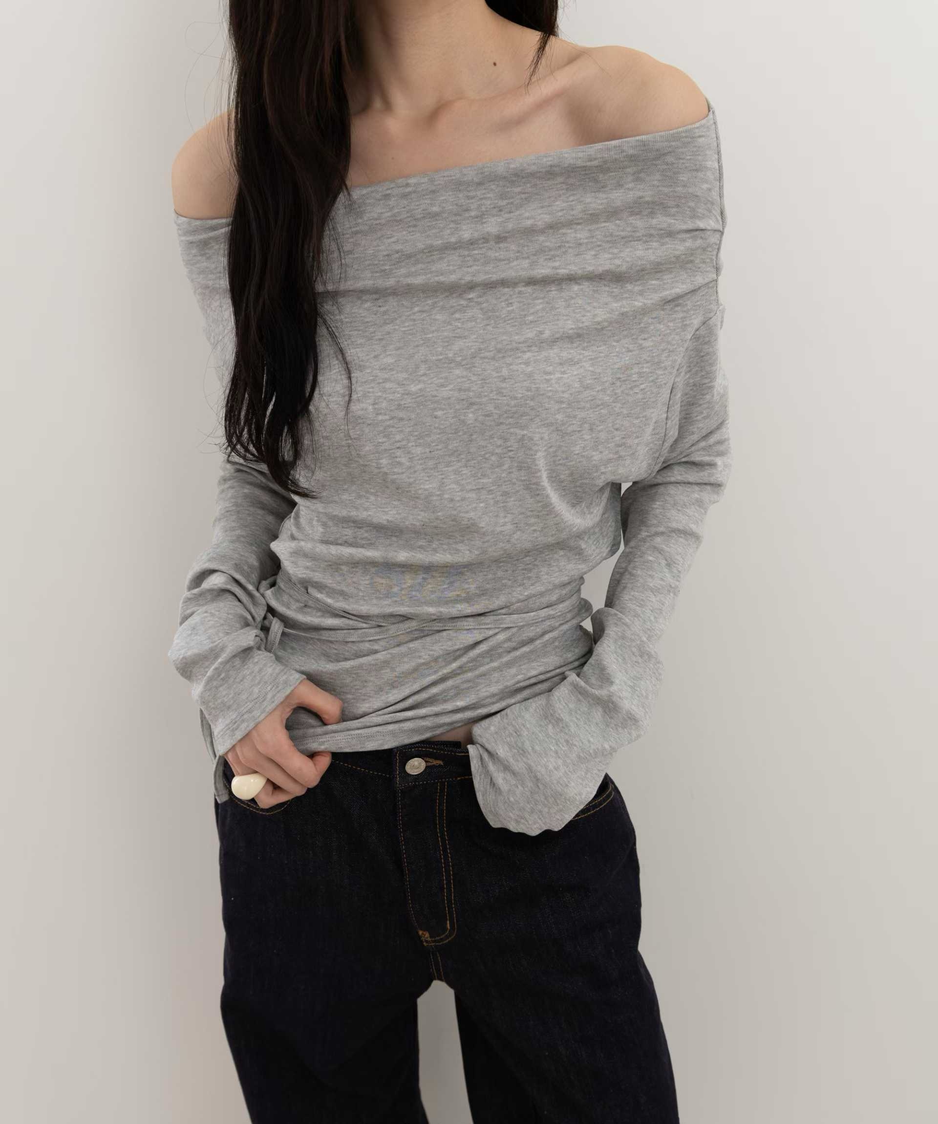 DAYLEN WIDE-NECK TIE PULLOVER