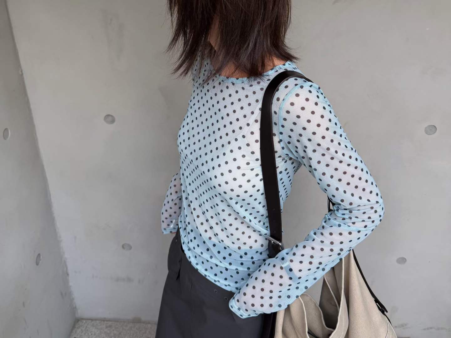 FRANCINE POLKA DOTS LAYERING TOP