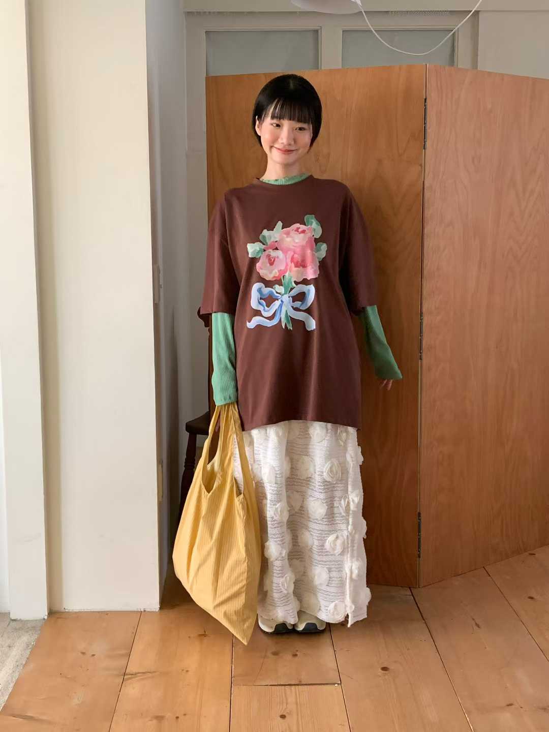 ELODIE FLOWER BOUQUET OVERSIZED TEE