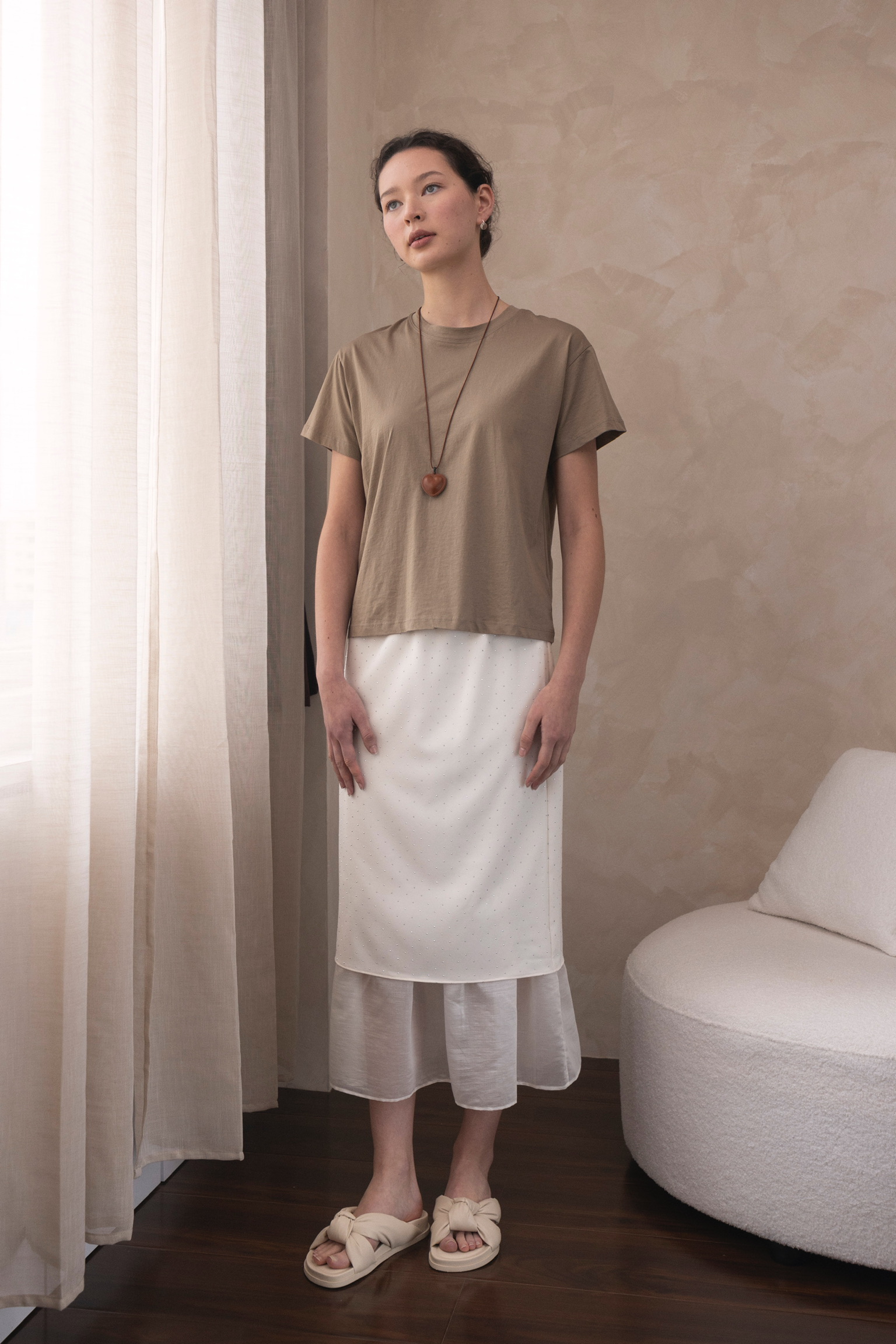 AL13/ BANDED LAYERED MERMAID SKIRT