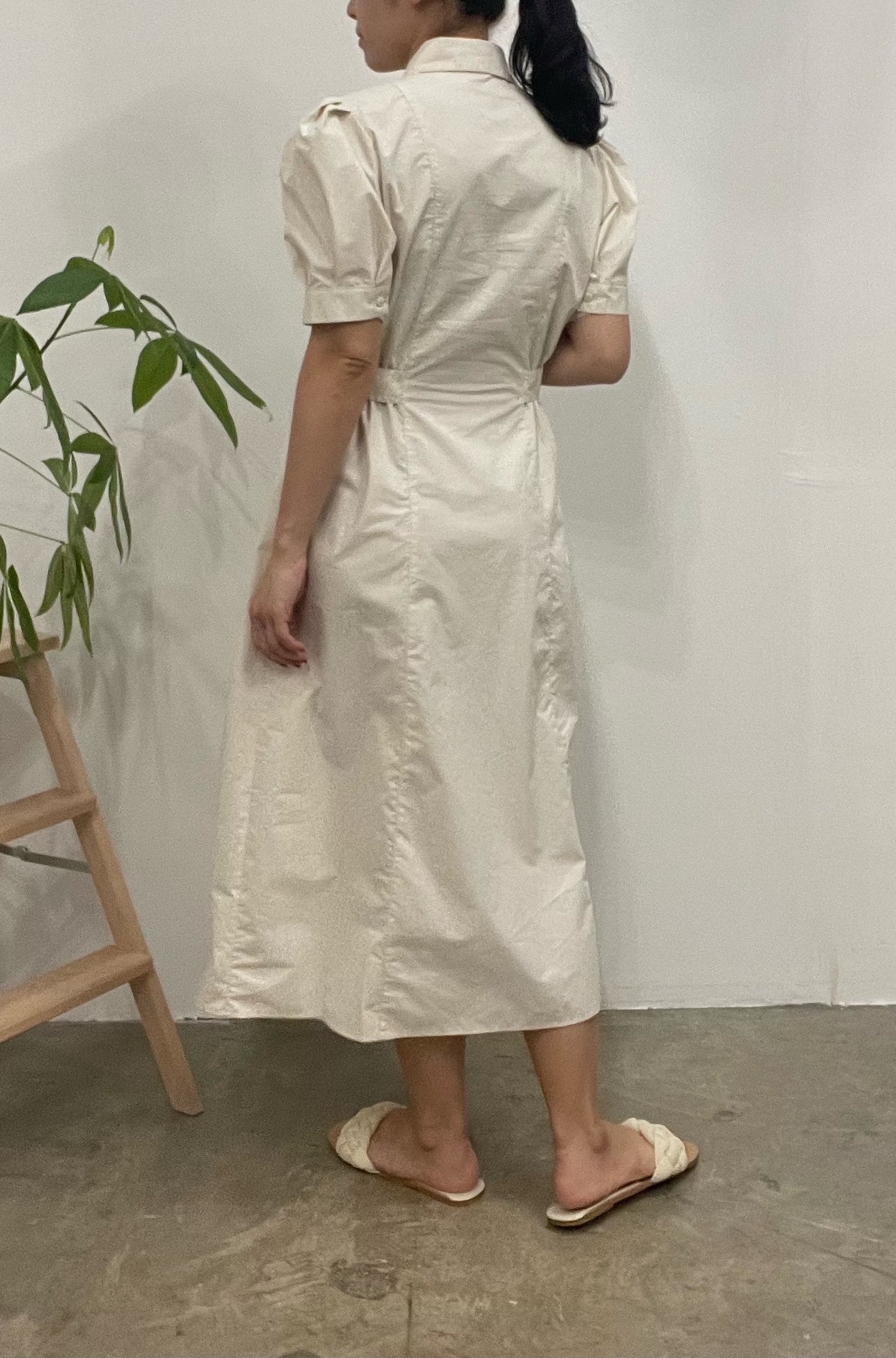 Yancy side belted shirt dress