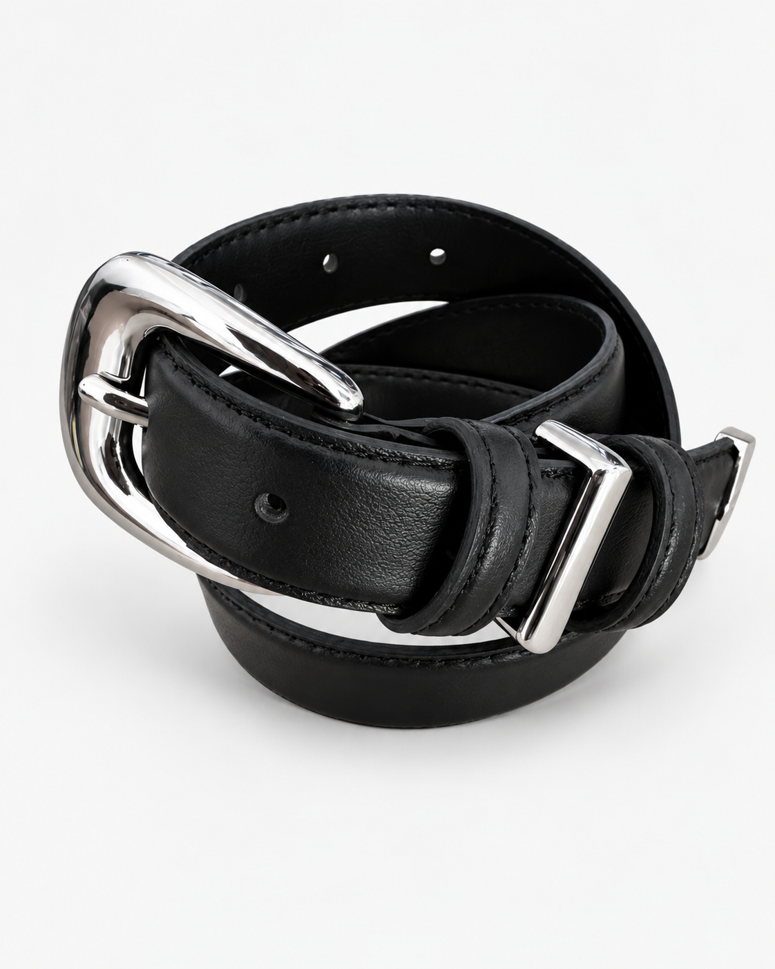 OM30/DOUBLE BELT LOOPS CALF LEATHER BELT 