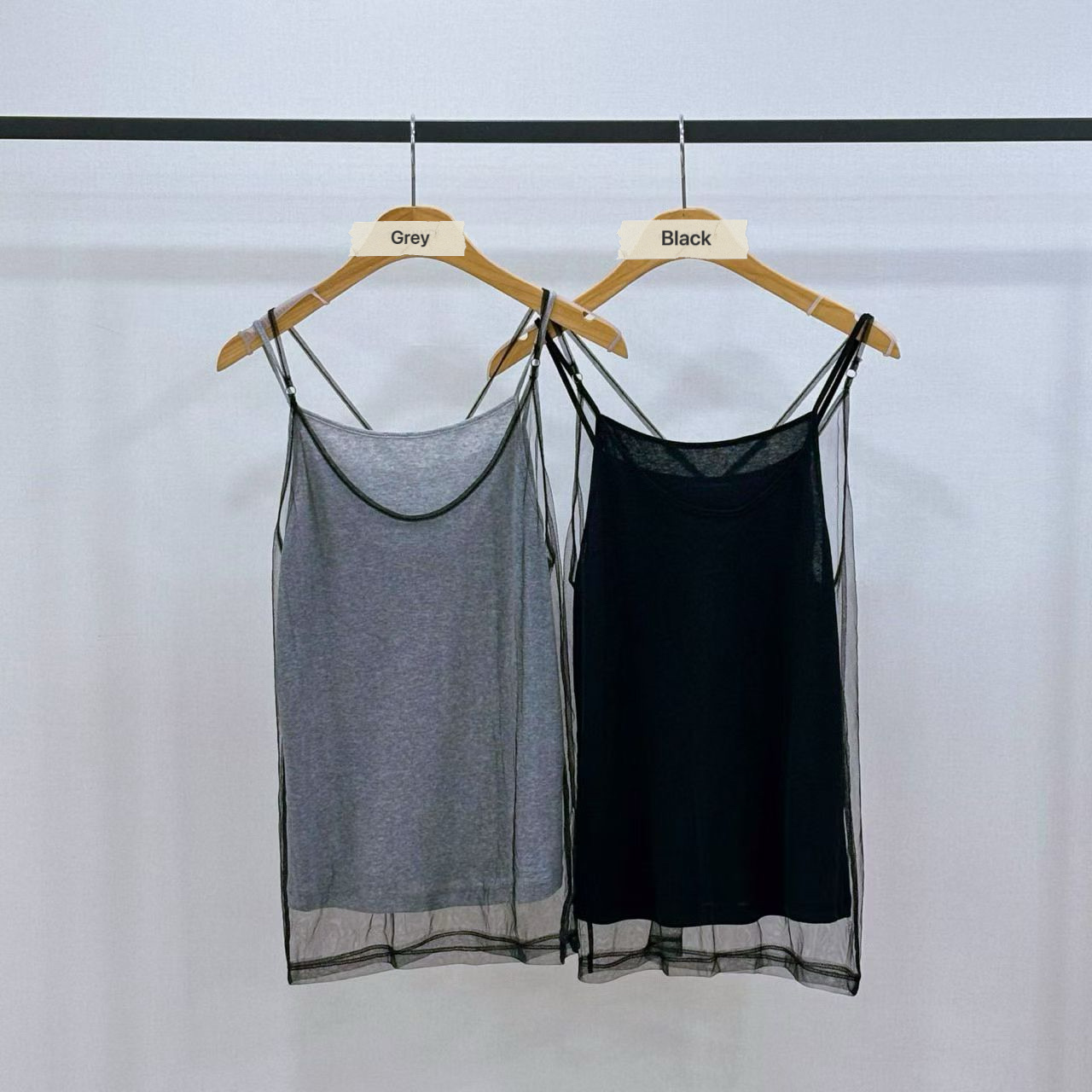 PT20 / LAYERED STRAP MESH TANK TOP