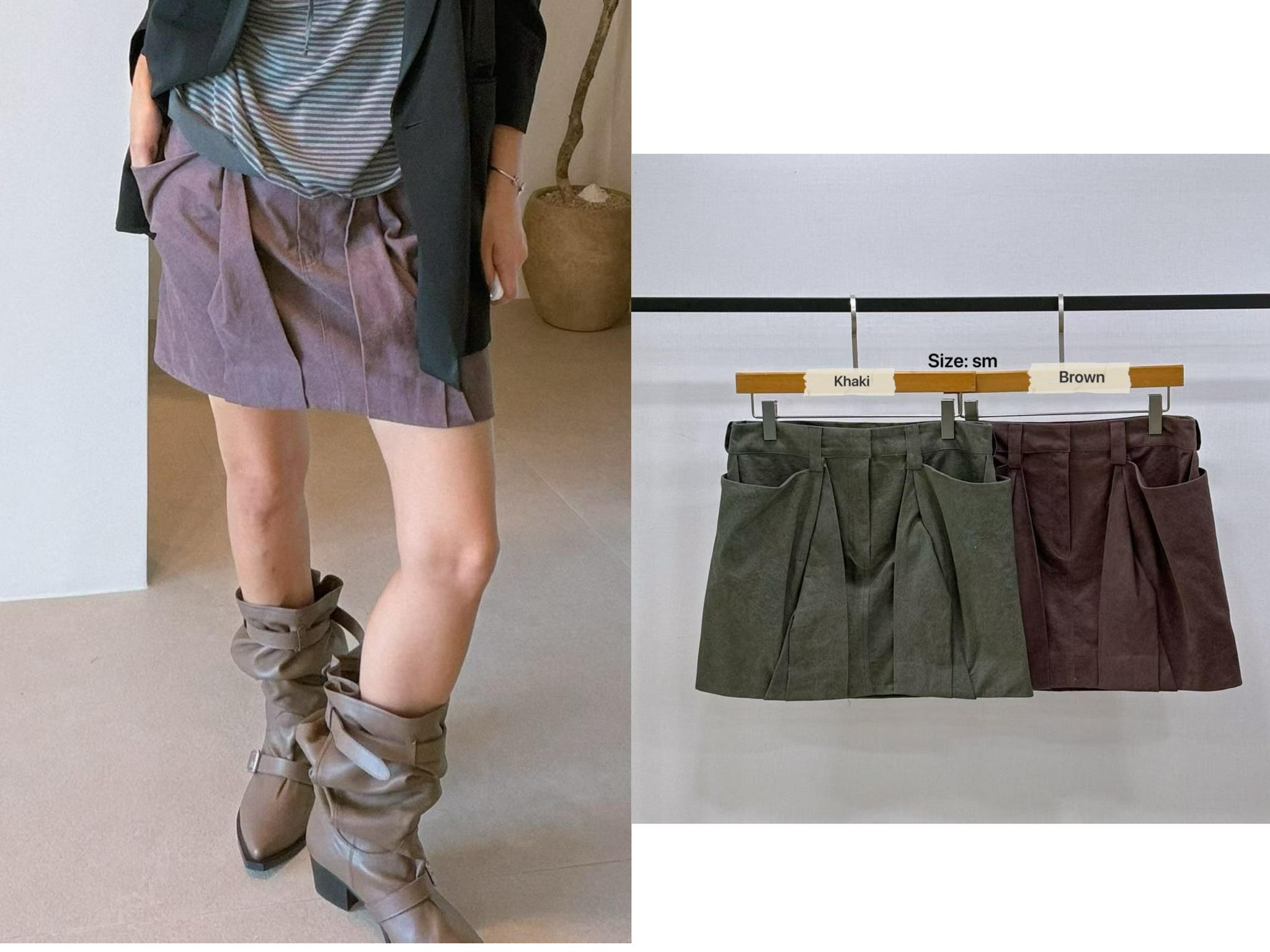 PT22 / OVERSIZED POCKETS UTILITY SKIRT