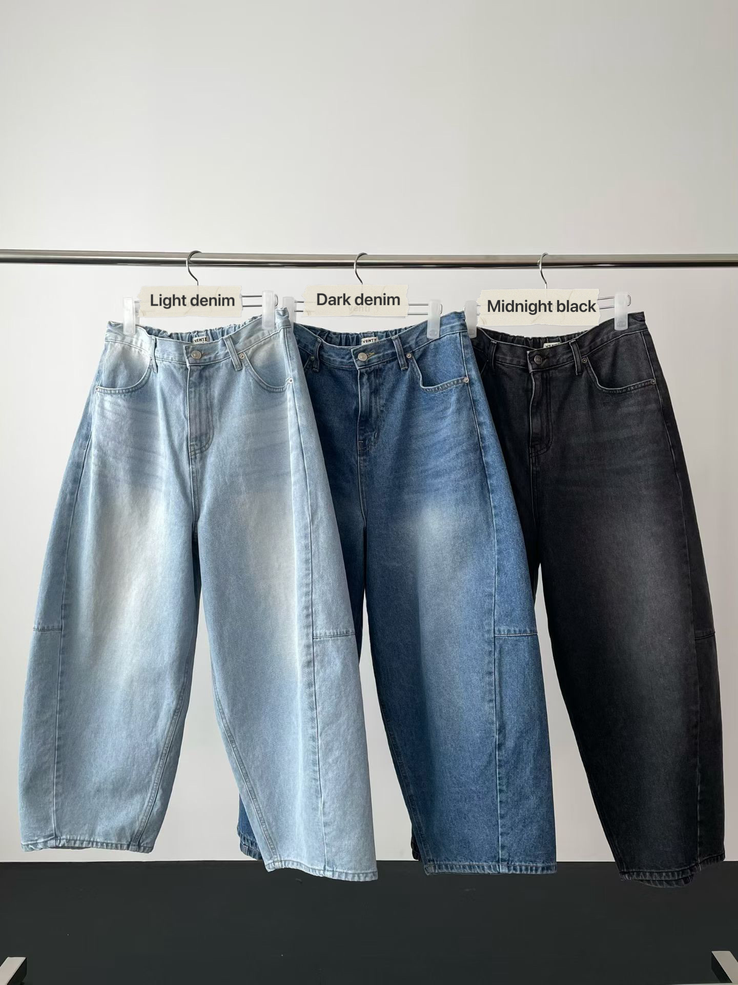 VP22 / BANDED WAIST BARREL CUT JEANS