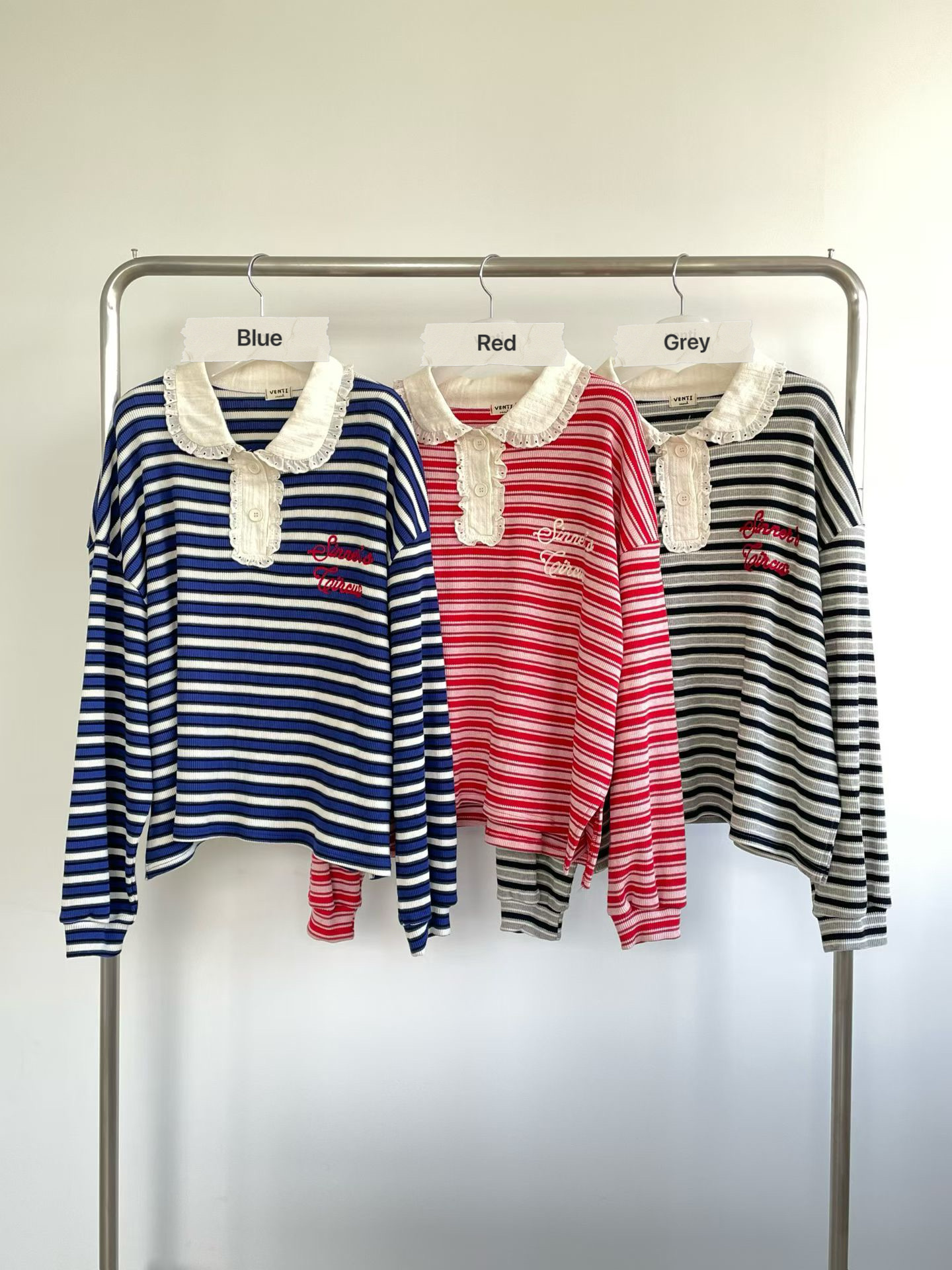 VP13 / LACE TRIMMED PETER PAN COLLAR PULLOVER