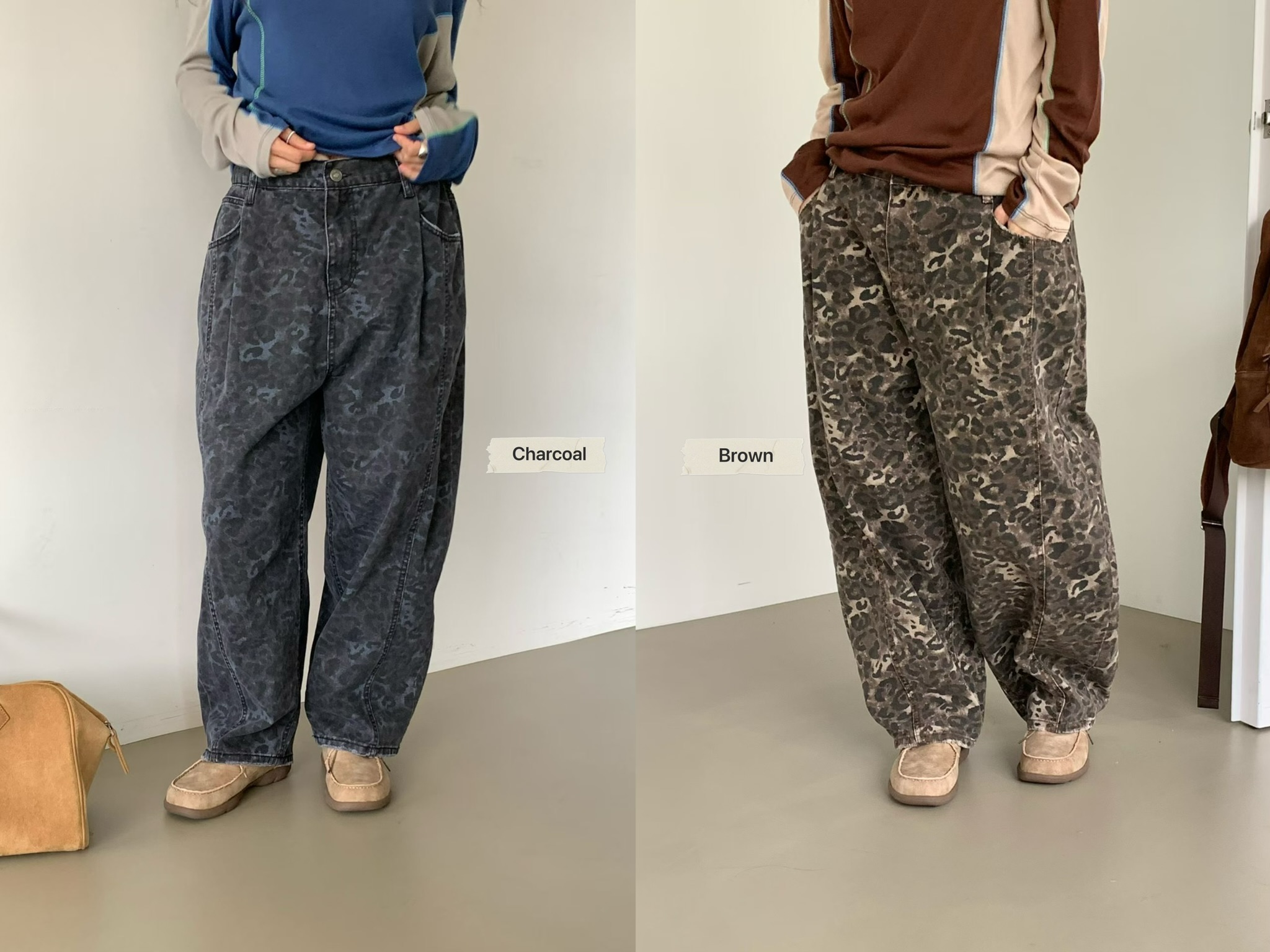 VP20 / LEOPARD PRINT LOOSE FIT TROUSERS