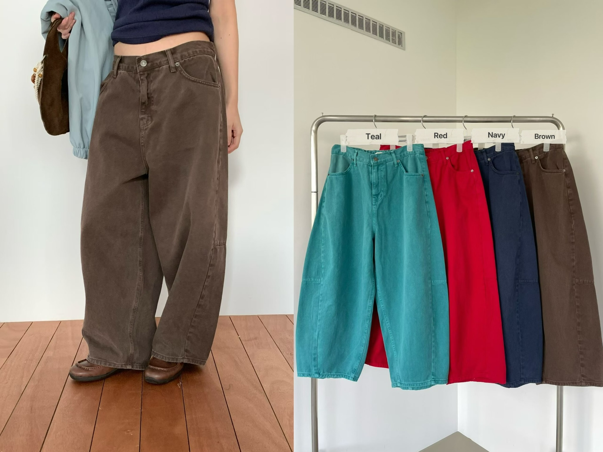 VP12 / BANDED WAIST BAGGY TROUSERS