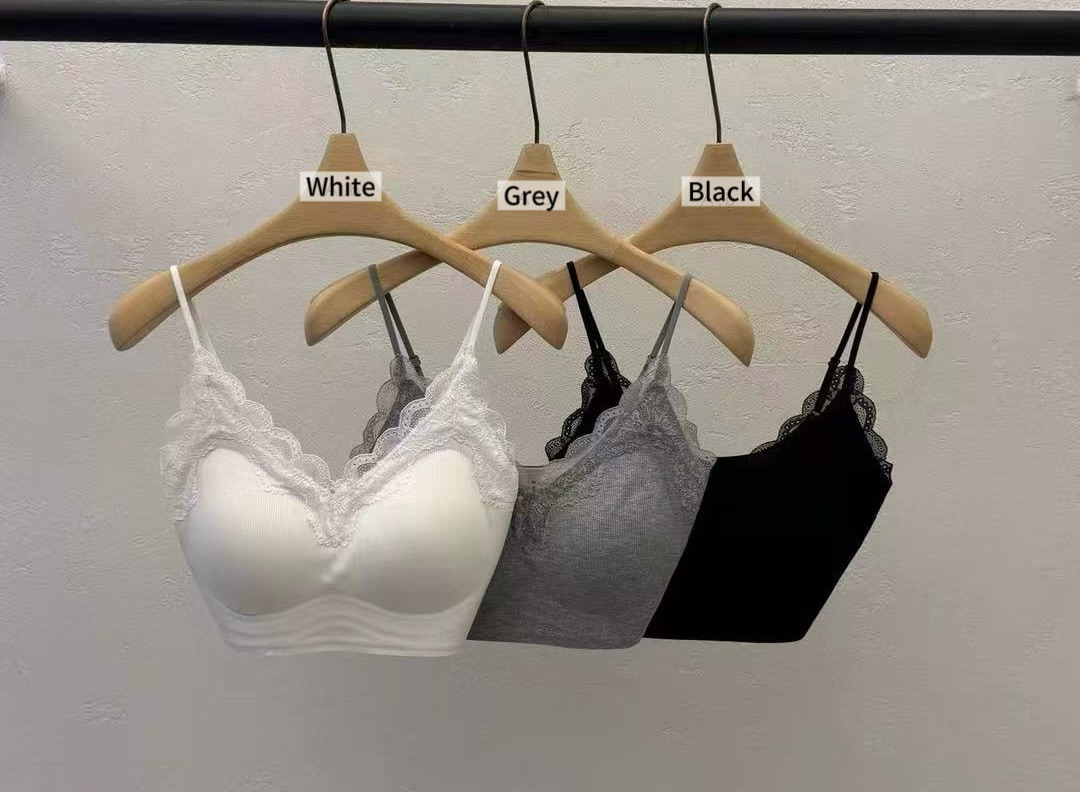 KF41 / LACE PADDED BRA TOP