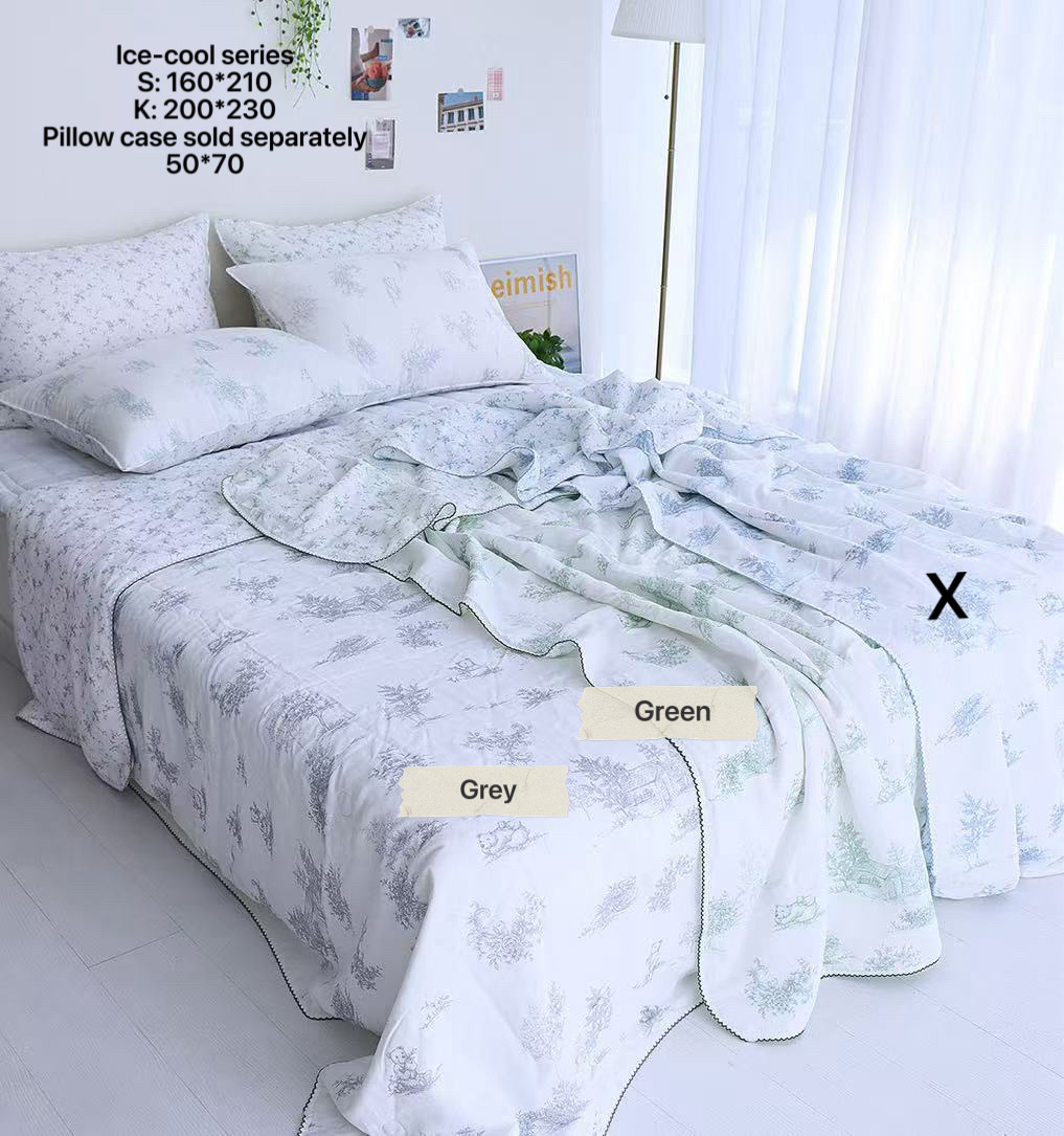 BT02 / Ice Cool Series: Reversible Bear in the Cottage Blanket