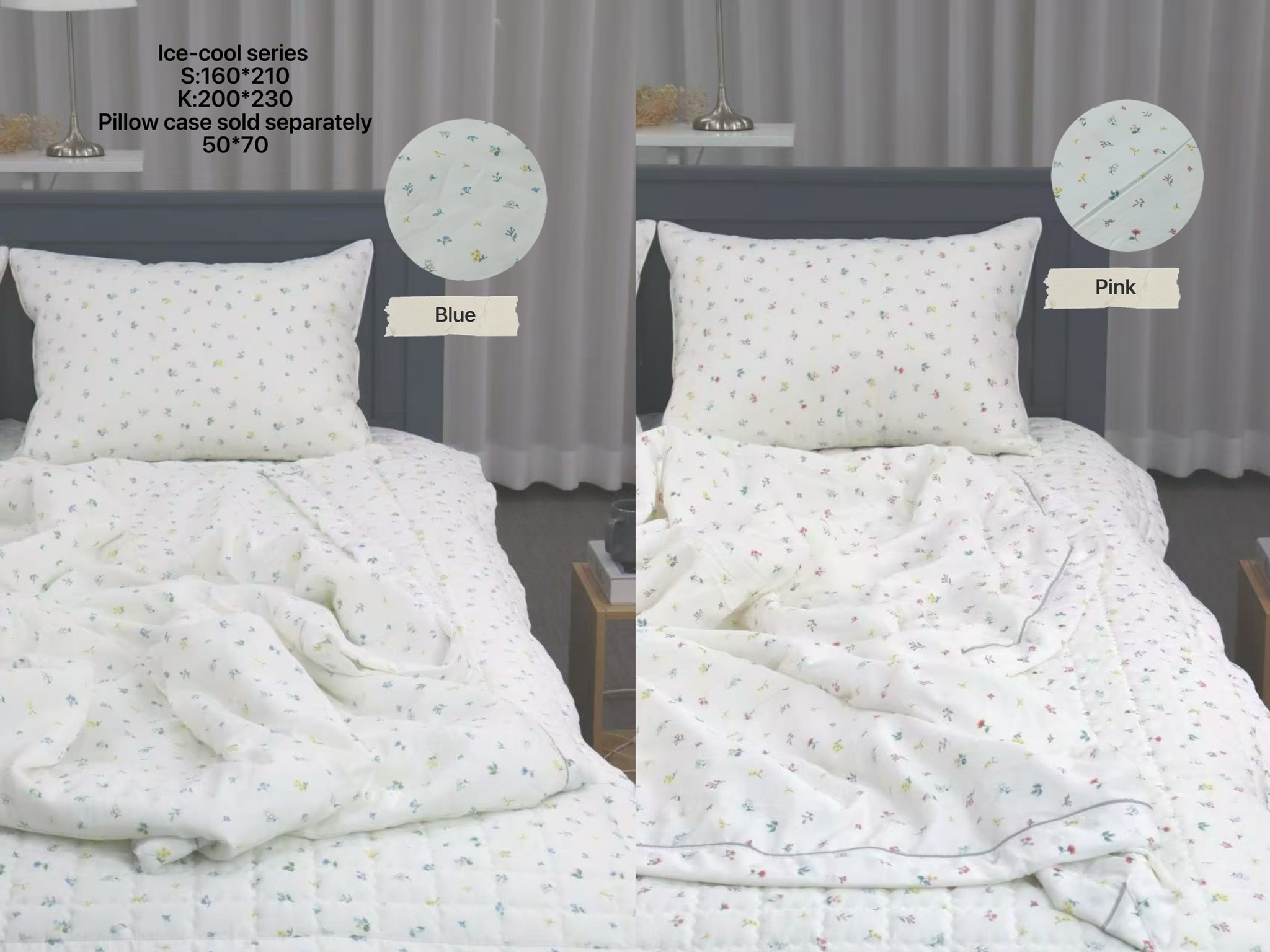 BT03 / Ice Cool Series: Summer Breeze Floral Cooling Blanket