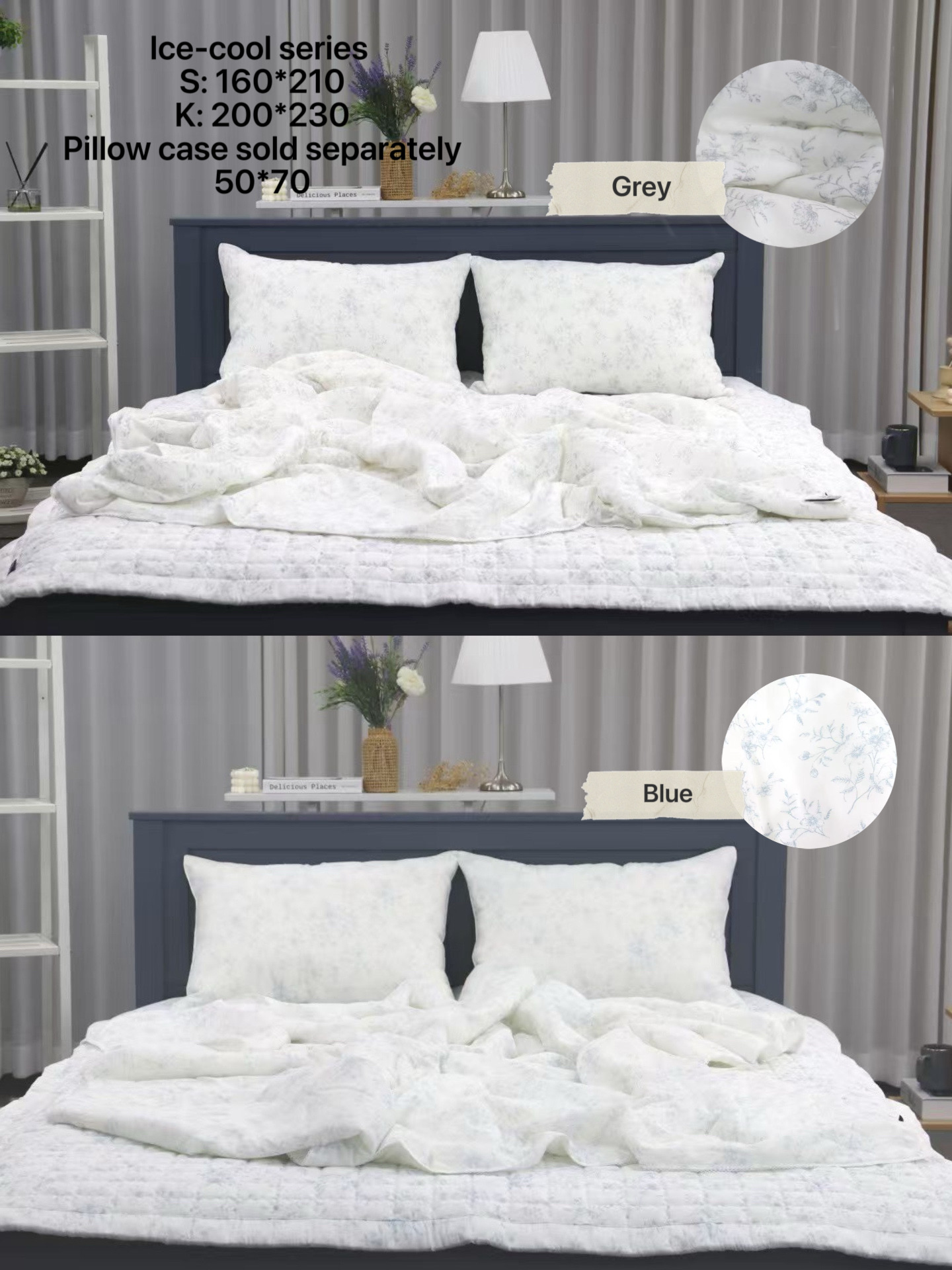 BT04 / Ice Cooling Series: Cottage Garden Floral Cooling Blanket