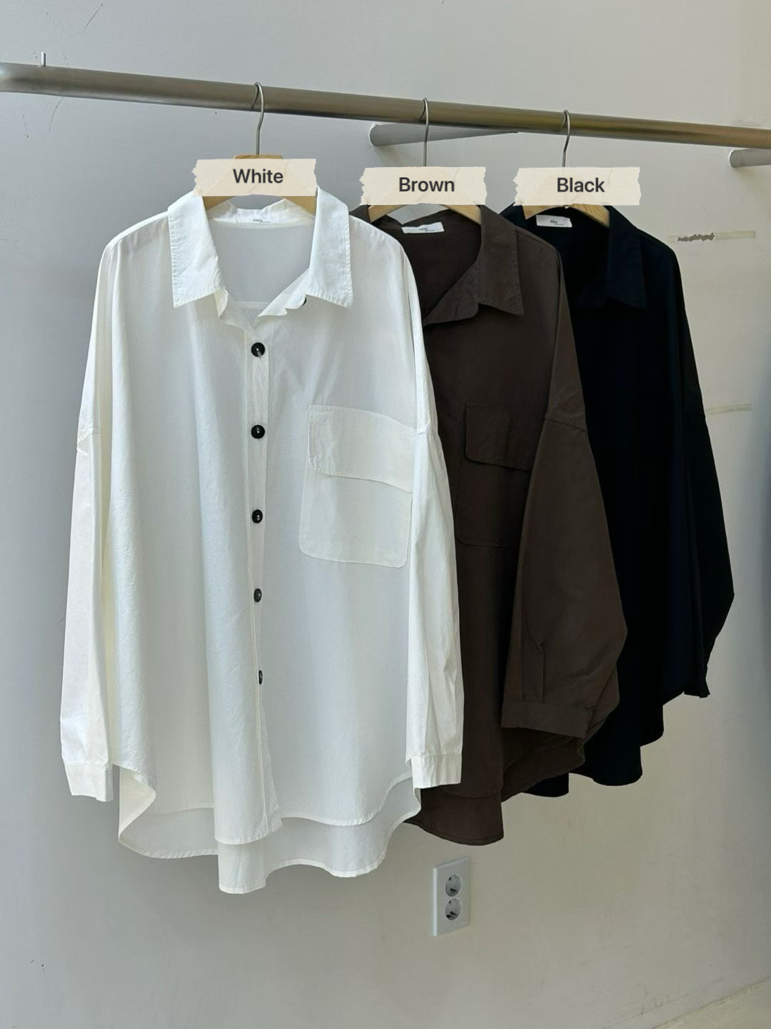 KL14 / BUTTON DOWN IRREGULAR HEM SHIRT