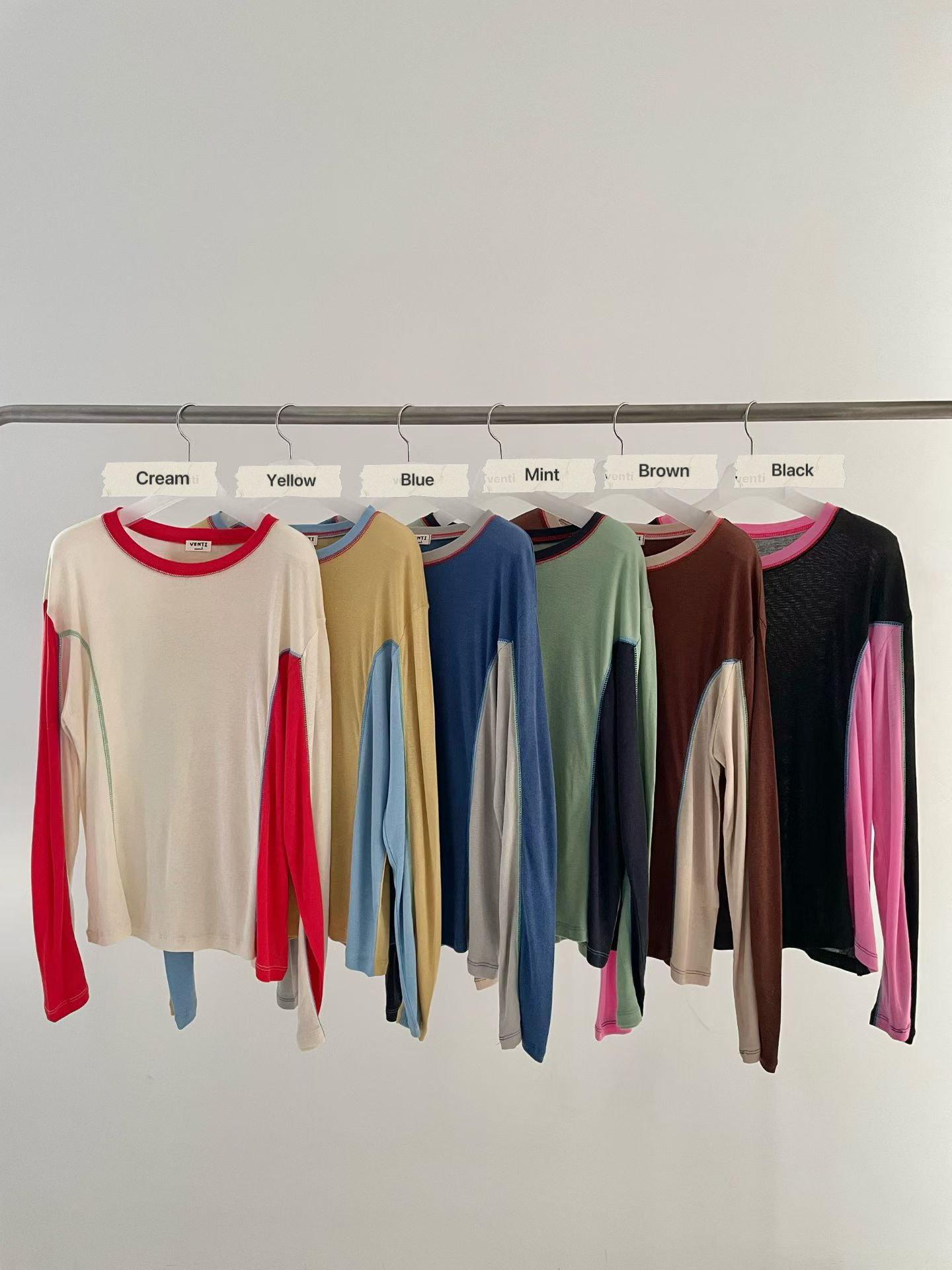 VP25/ COLOUR-BLOCK SEMI-SHEER SOFT TOP 