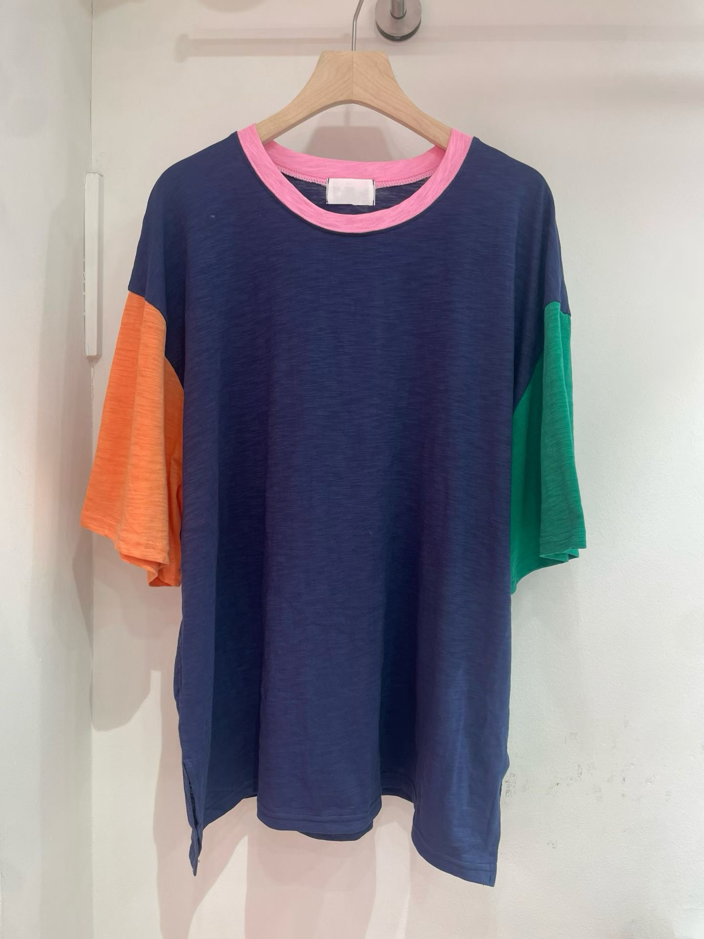 100426/COLOUR-BLOCK OVERSIZED TEE 