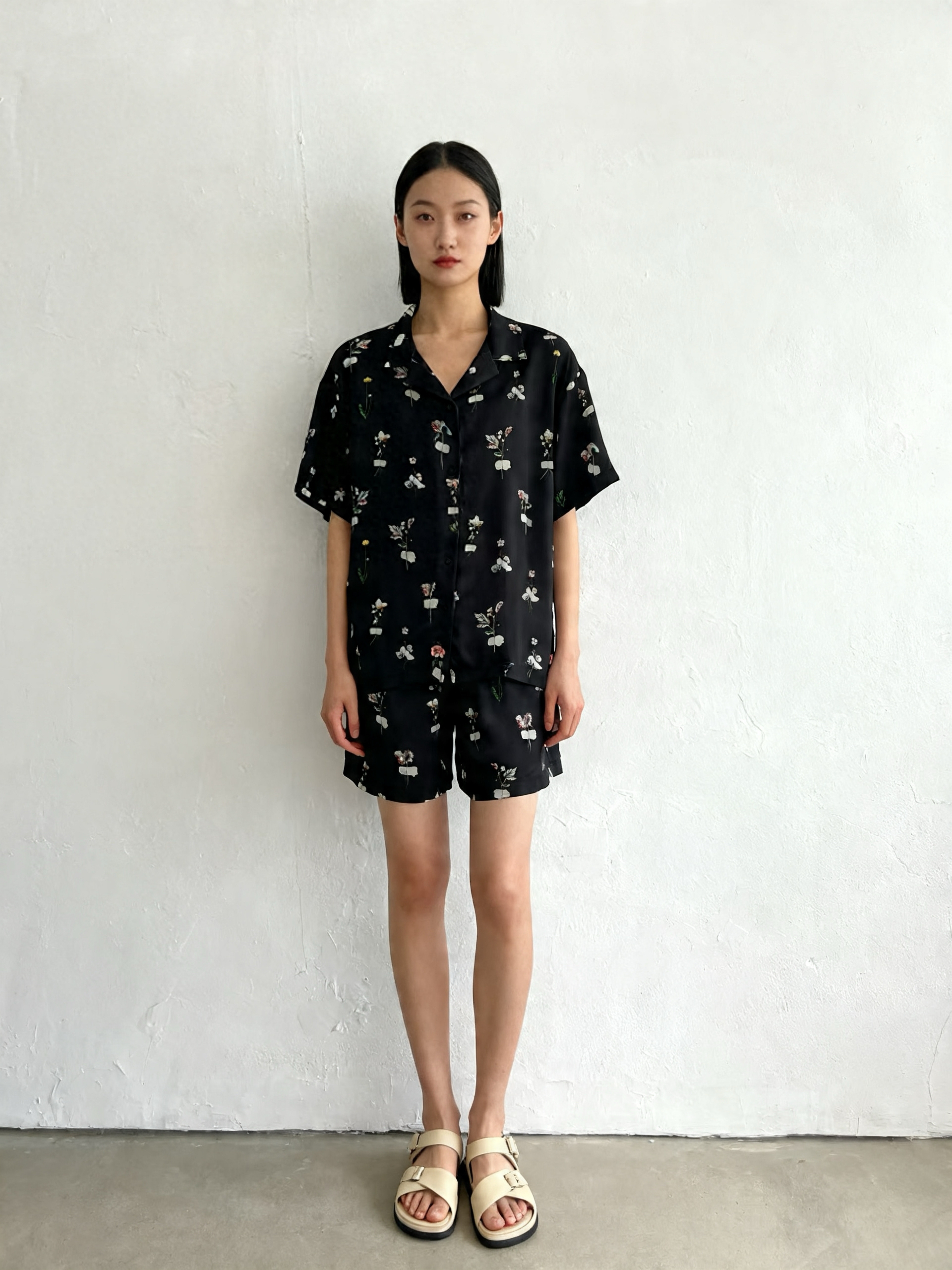 030426/FLORAL PRINT POCKET SHORTS 