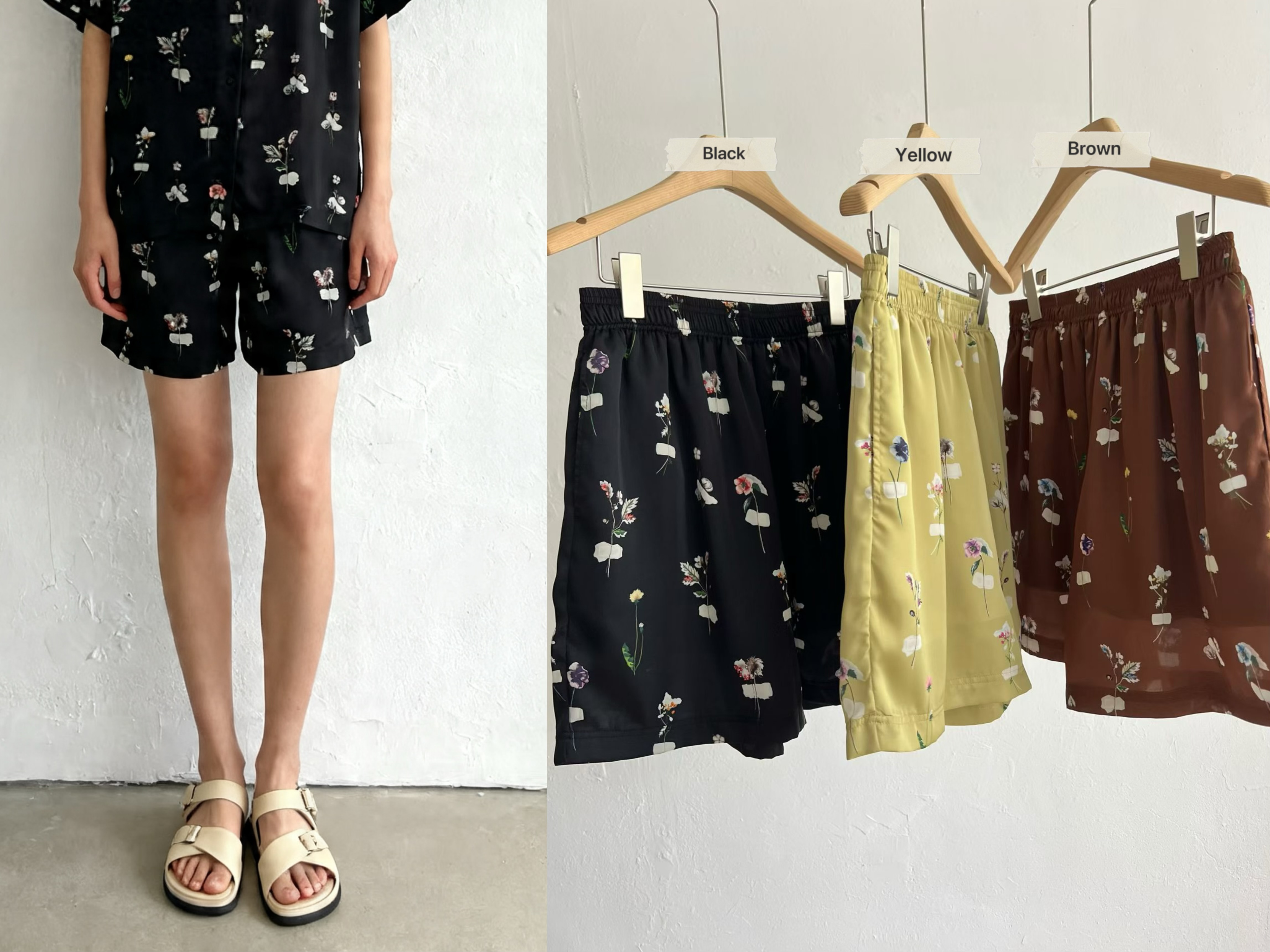 030426/FLORAL PRINT POCKET SHORTS 