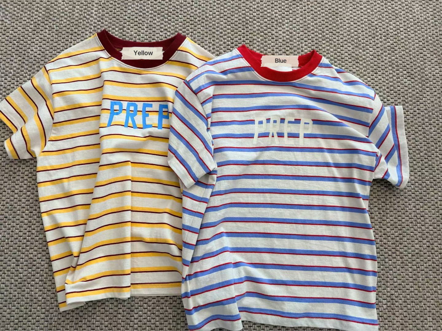 770426/“PREP” CONTRAST MULTI-STRIPE TEE