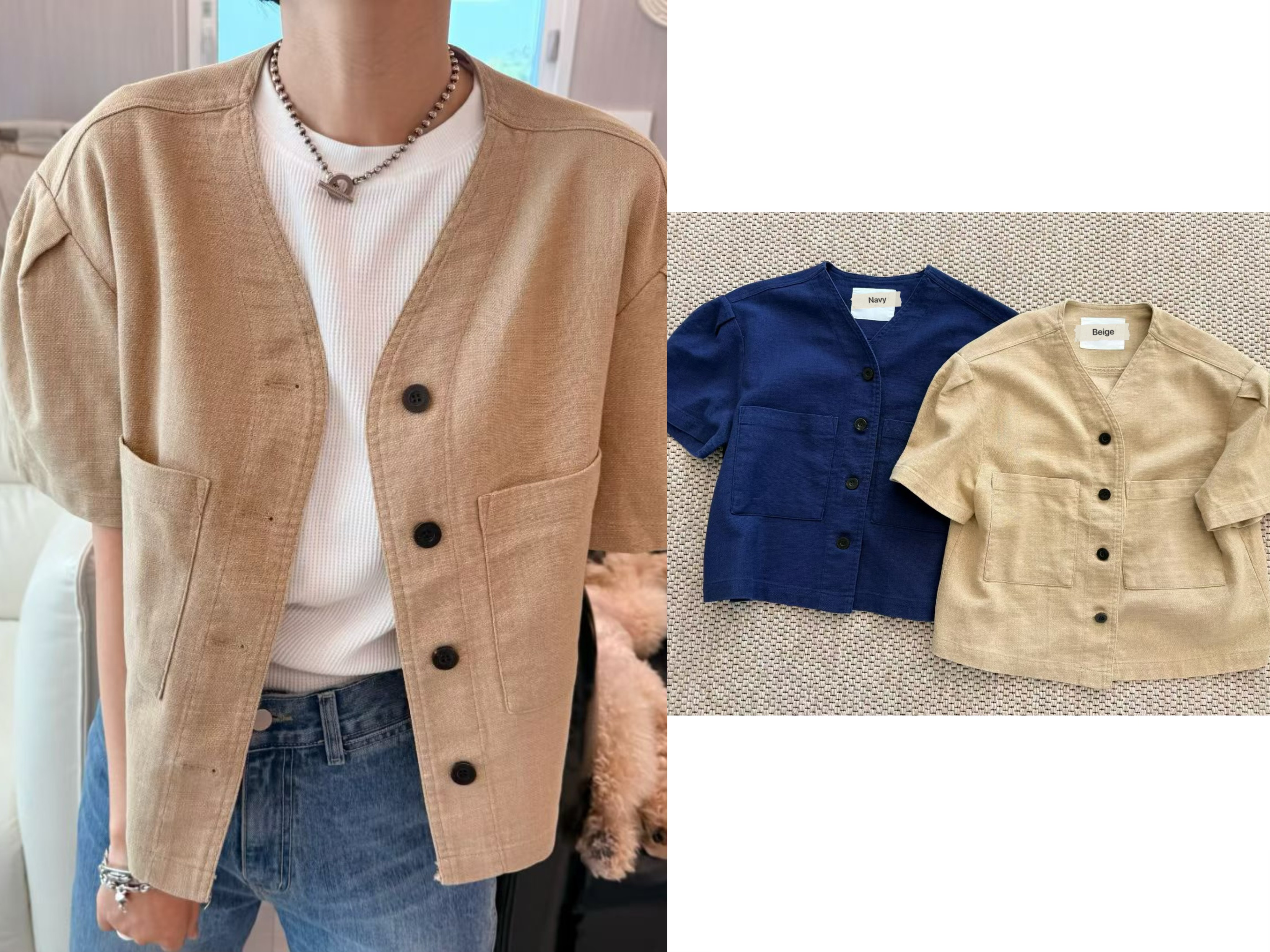 780426/DARTED SLEEVES OUTER TOP 
