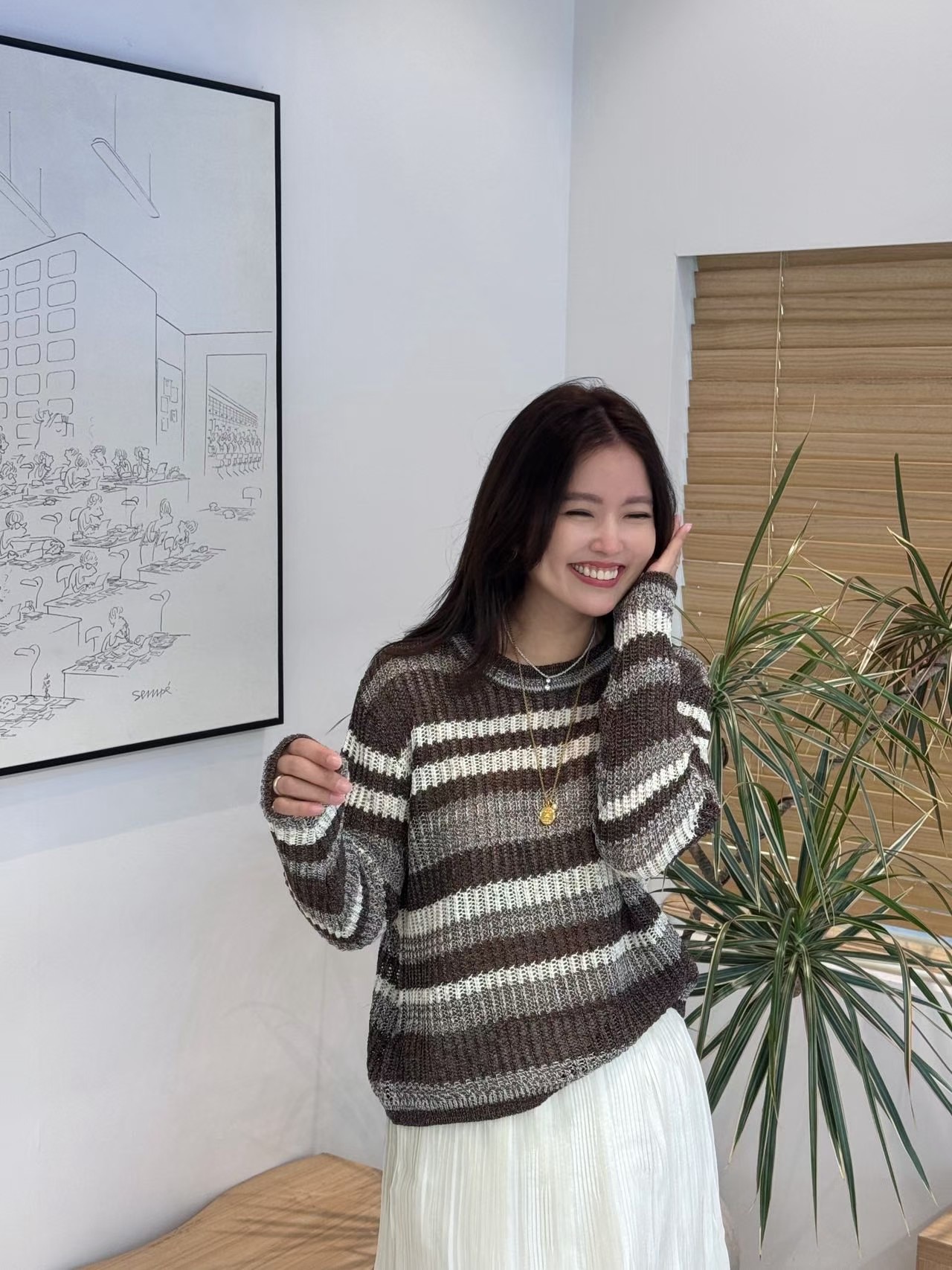UE19 / STRIPE KNIT PULLOVER