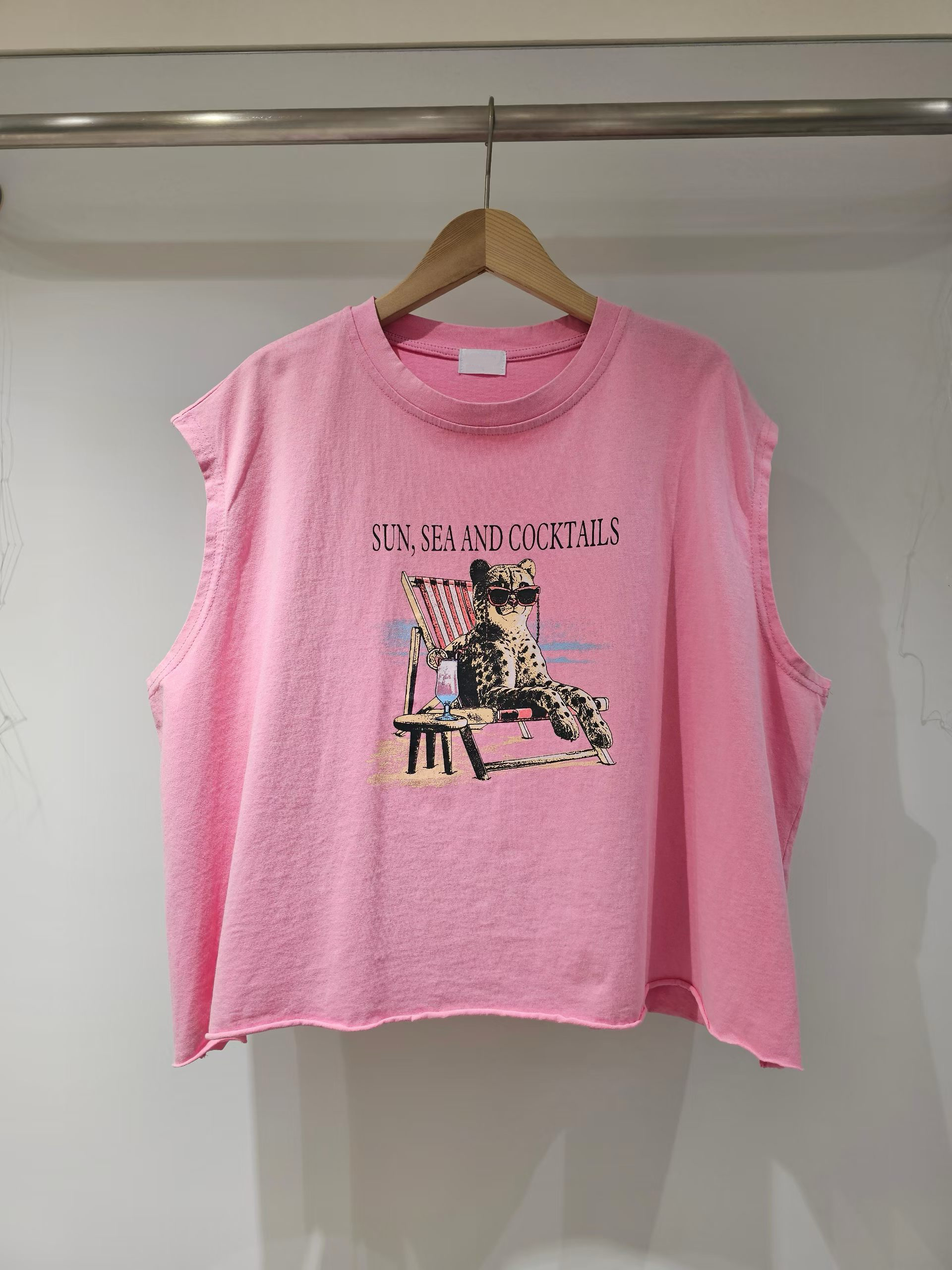 840426/SUN SEA AND COCKTAILS MUSCLE TANK TOP