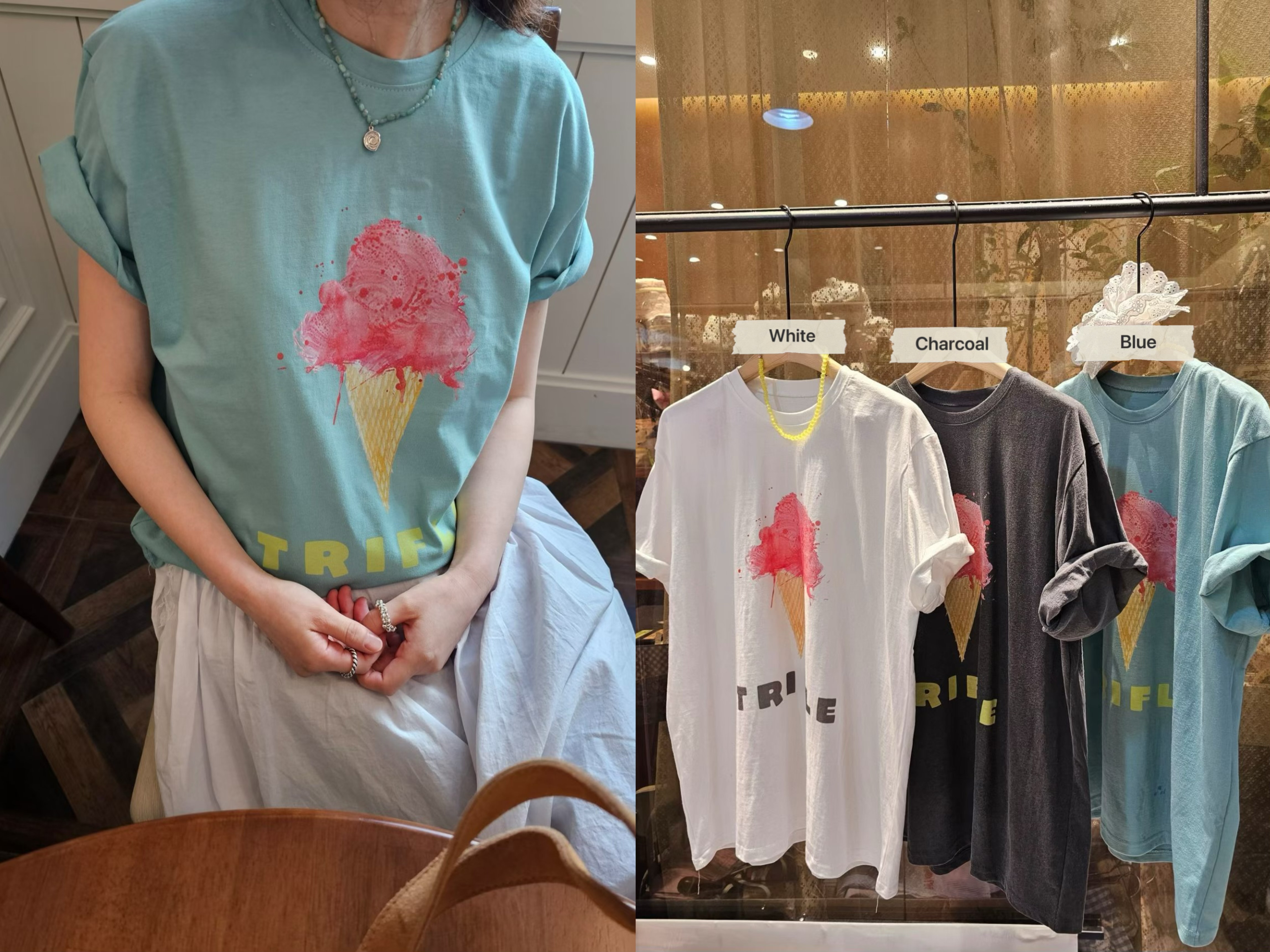 820426/TRIFLE CONE LOOSE FIT TEE-SHIRT