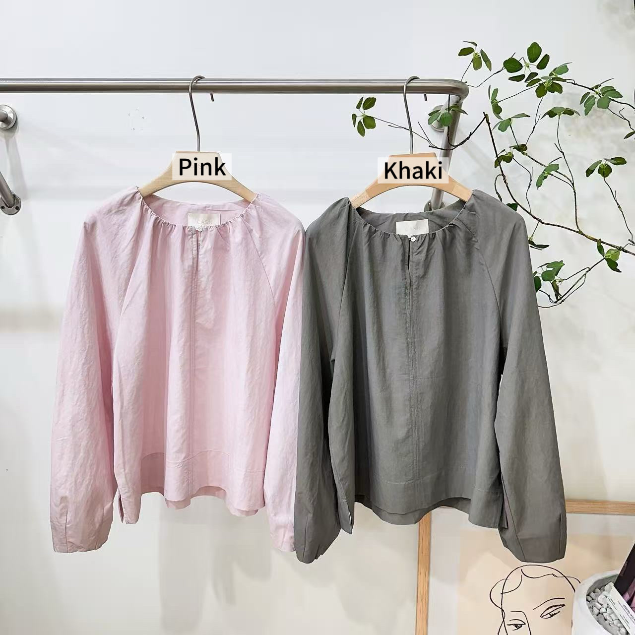 CS12 / FRONT POCKET LOOSE FIT BLOUSE