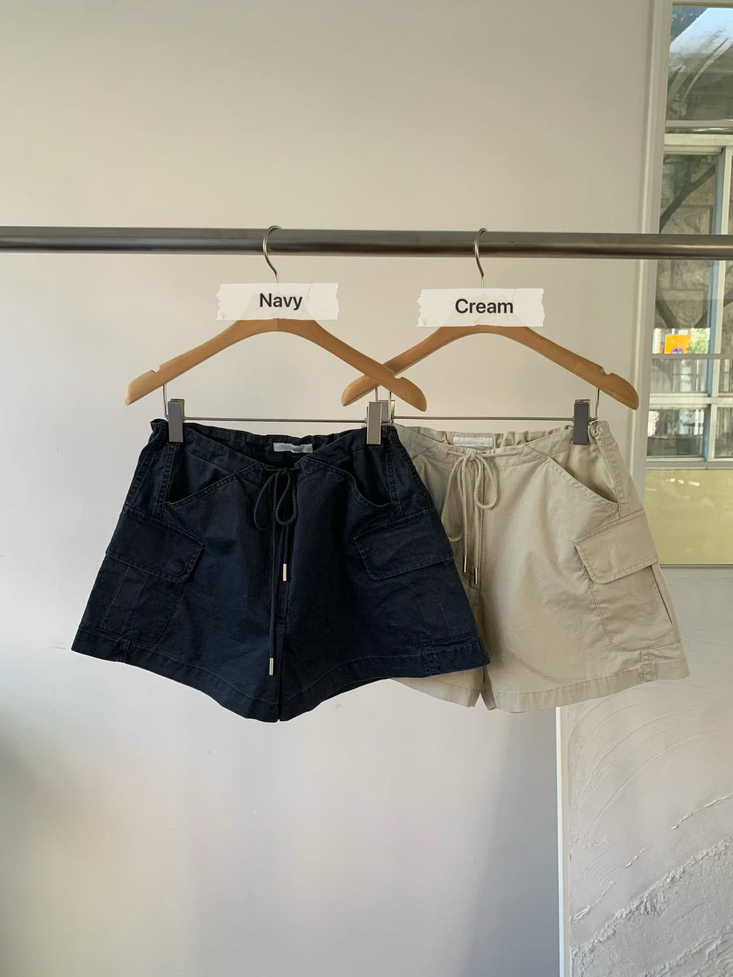 890426/DRAWSTRING WAIST CARGO SHORTS 