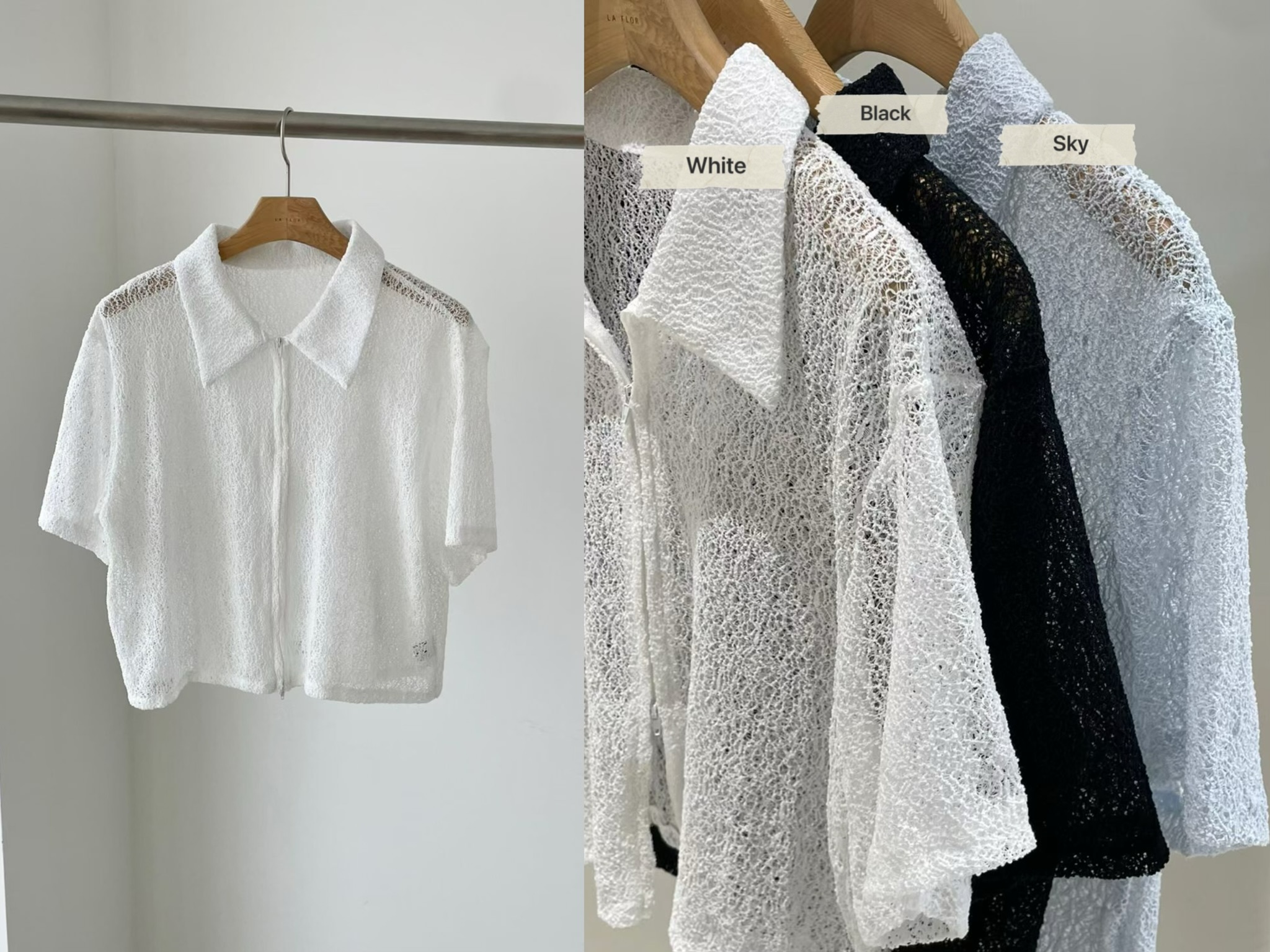 PG22 / TEXTURED ZIP OUTER TOP