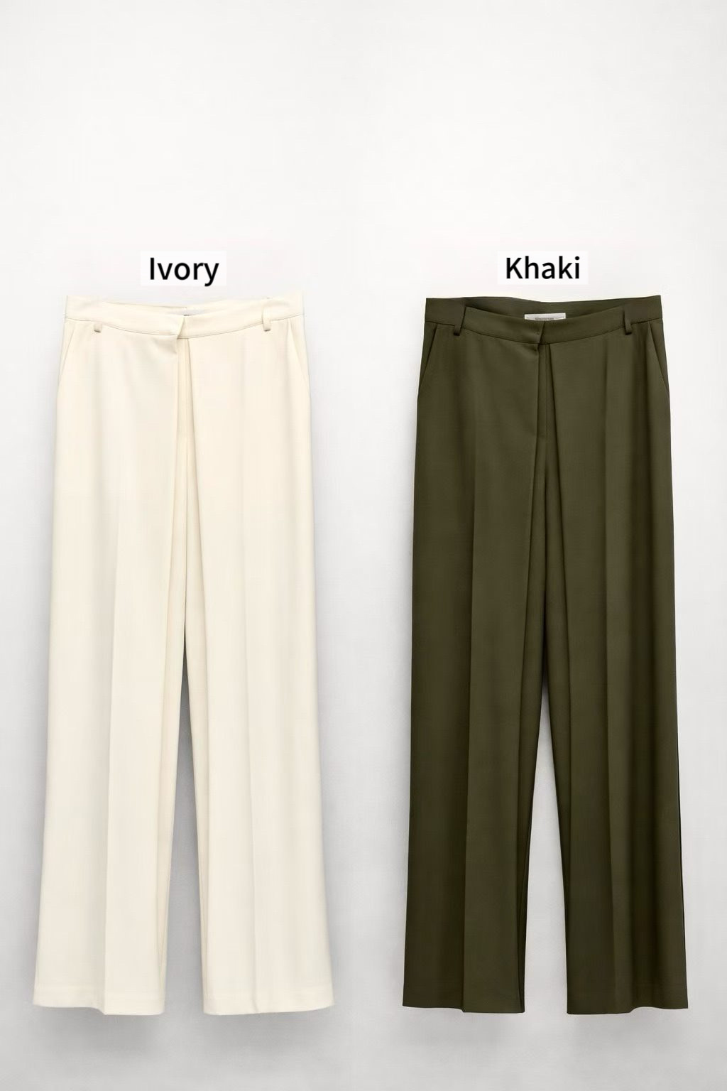 BY18 / FRONT DARTED STRAIGHT TROUSERS