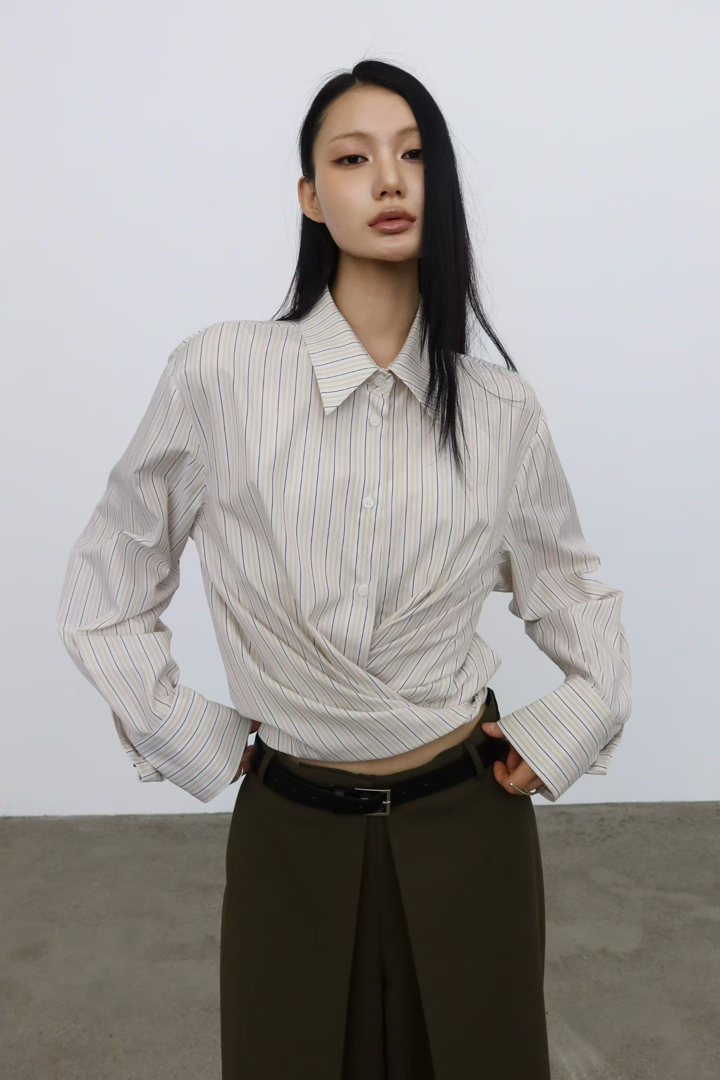 BY19 / STRIPE TWO WAYS SHIRT