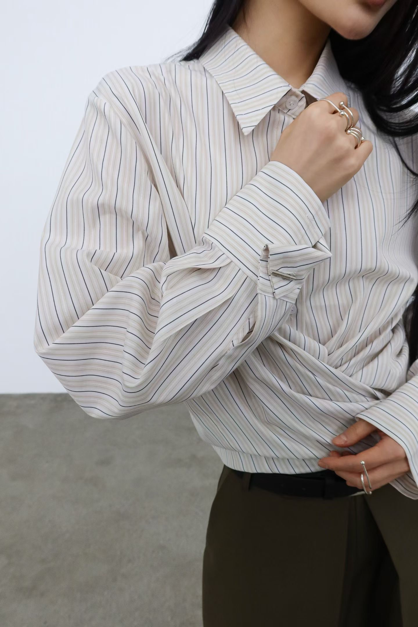 BY19 / STRIPE TWO WAYS SHIRT