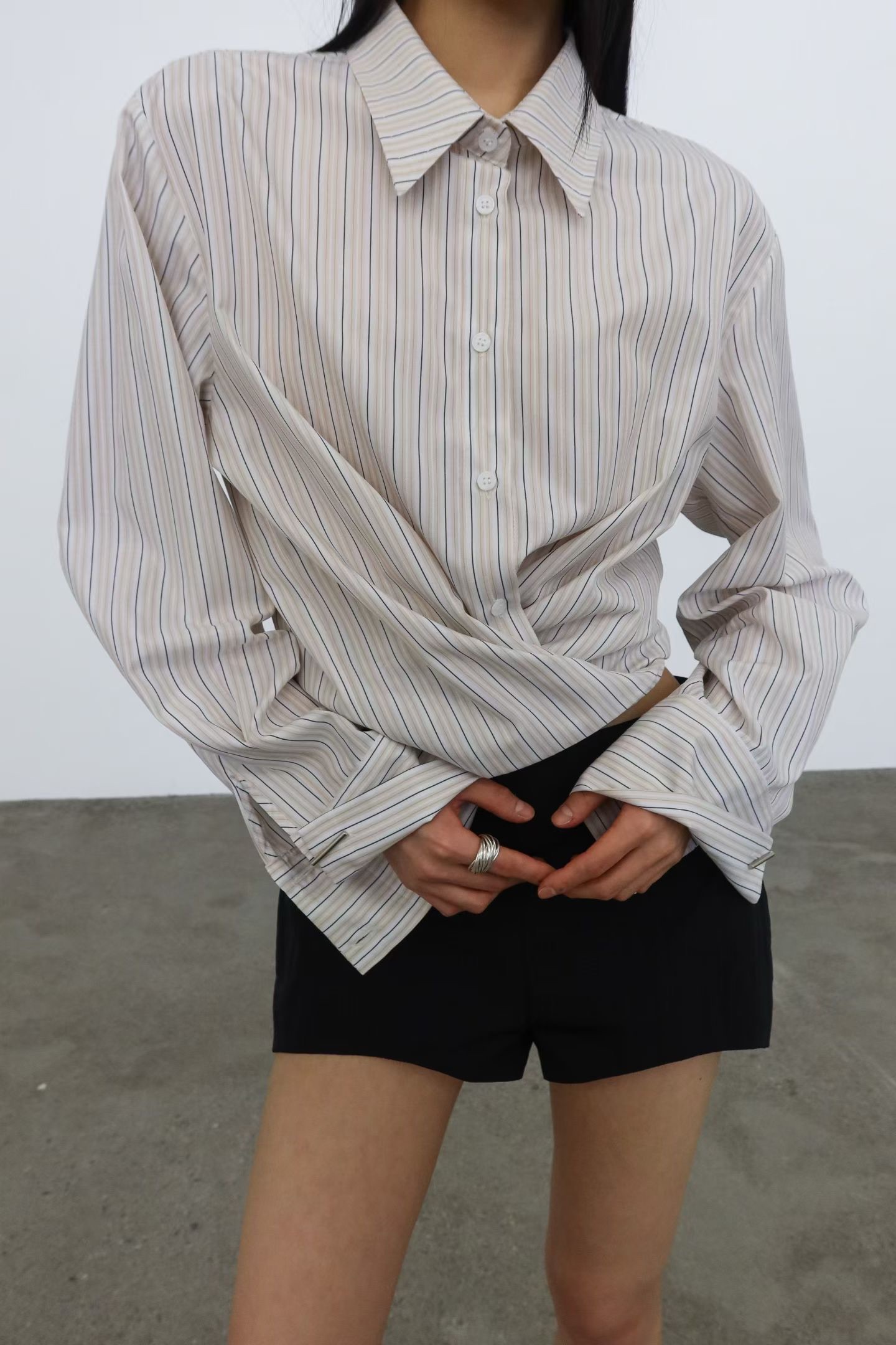 BY19 / STRIPE TWO WAYS SHIRT
