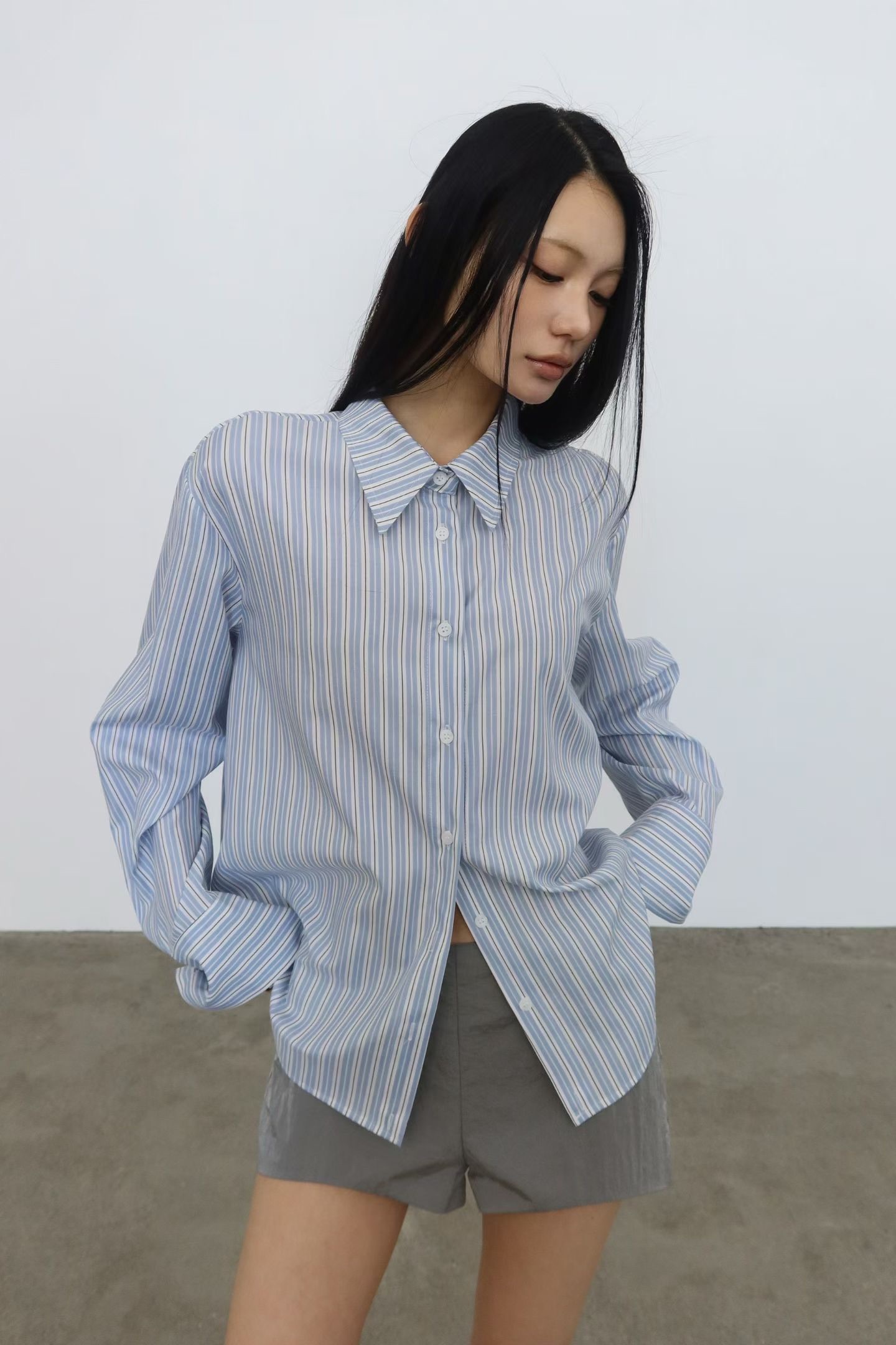 BY19 / STRIPE TWO WAYS SHIRT
